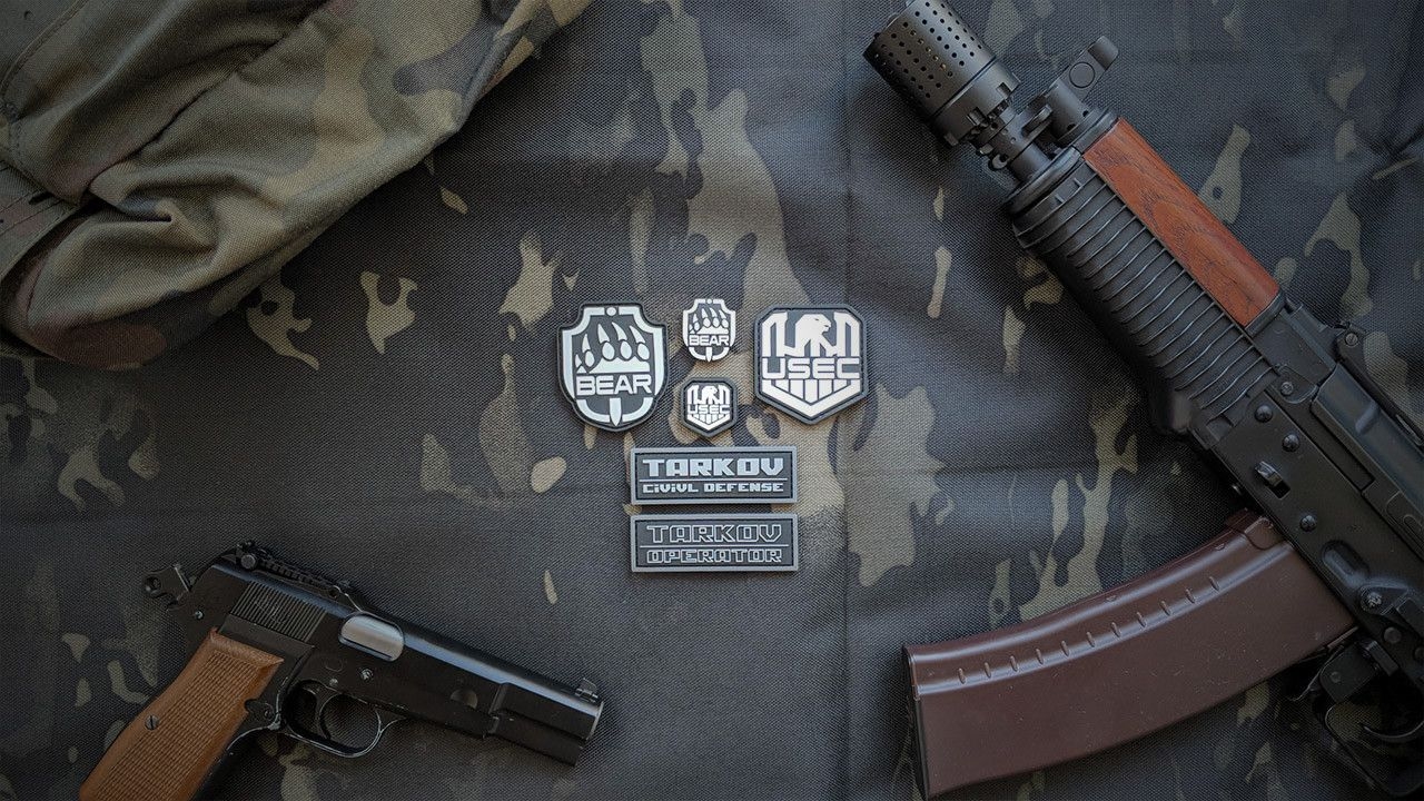 1280x720 Escape From Tarkov Patches Collection #escapefromtarkov #patch #tarkov #bear #usec. Escape from tarkov, Wallpaper, Escape, Desktop