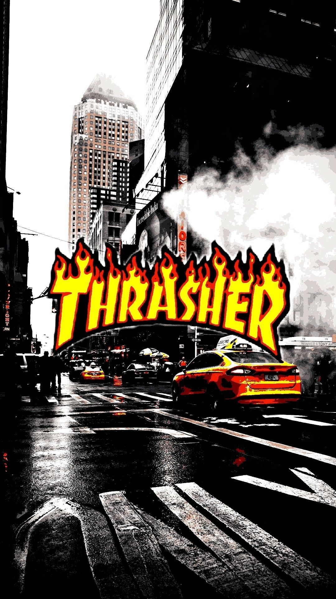 1080x1920 Thrasher's NY. Hype wallpaper, iPhone wallpaper video, Edgy wallpaper, Phone