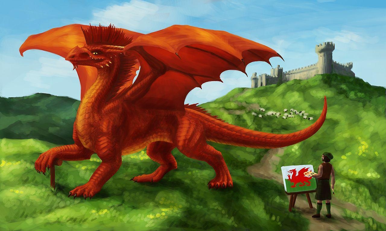 1280x770 Flag Wales Dragon Wallpaper, Desktop