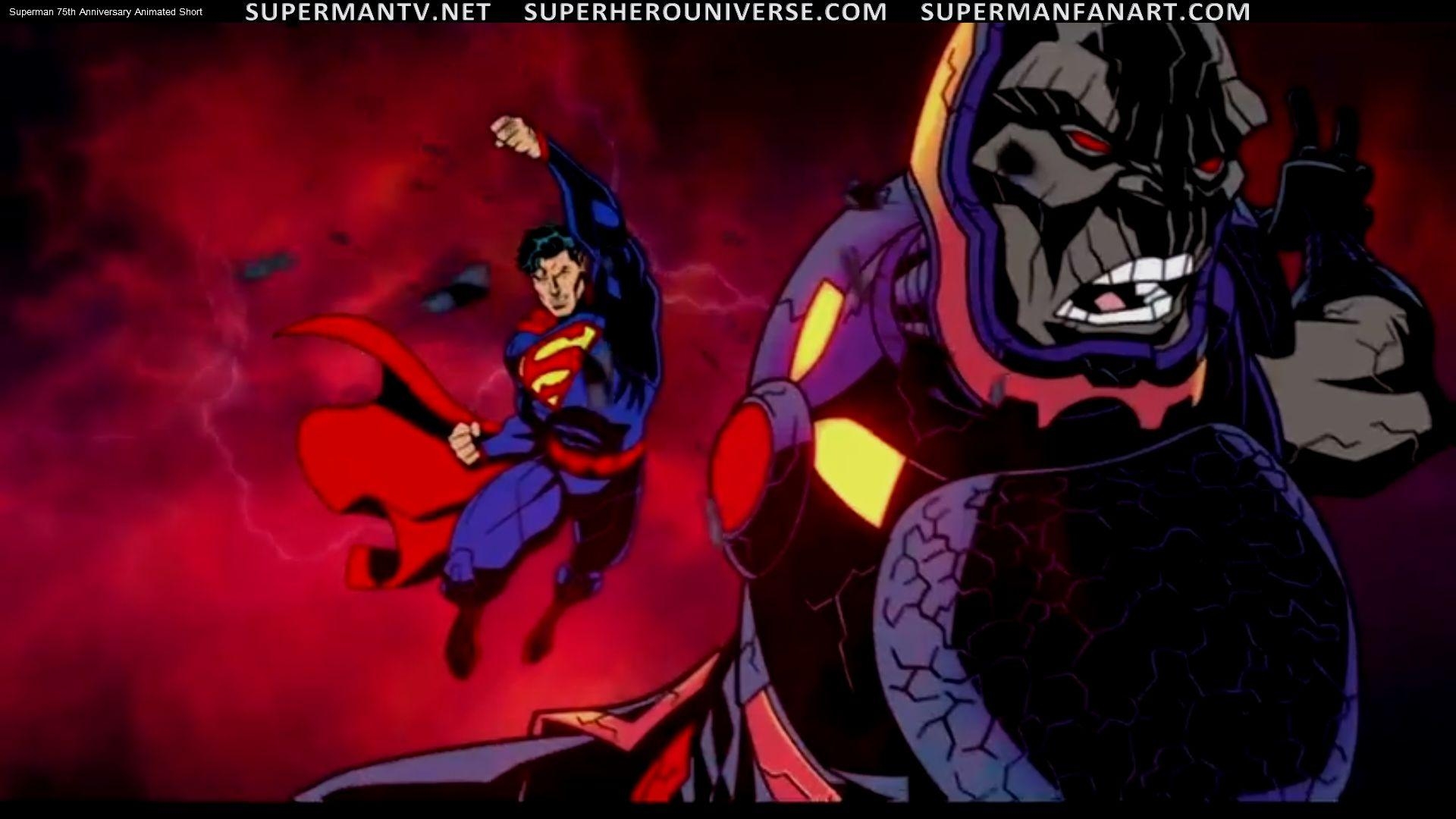 1920x1080 Superman Punches Darkseid, Desktop