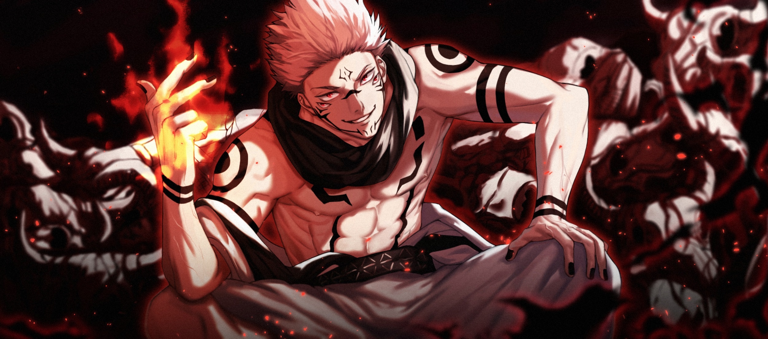 2500x1110 Download Sukuna (Jujutsu Kaisen) wallpaper for mobile phone, free Sukuna (Jujutsu Kaisen) HD picture, Dual Screen