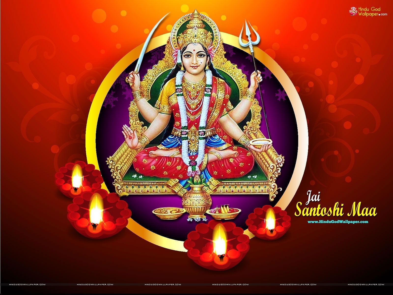 1600x1200 Santoshi Maa HD Quality Wallpaper Download. Wallpaper downloads, Desktop