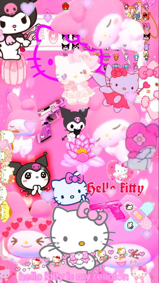 680x1200 Hello kitty wallpaper y2k. Seni, Gambar, Phone