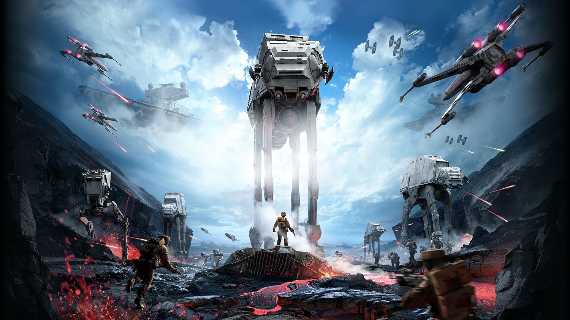 1920x1080 Star Wars: Battlefront, Star Wars, Video Games, X wing, AT AT Wallpaper HD / Desktop and Mobile Background, Desktop