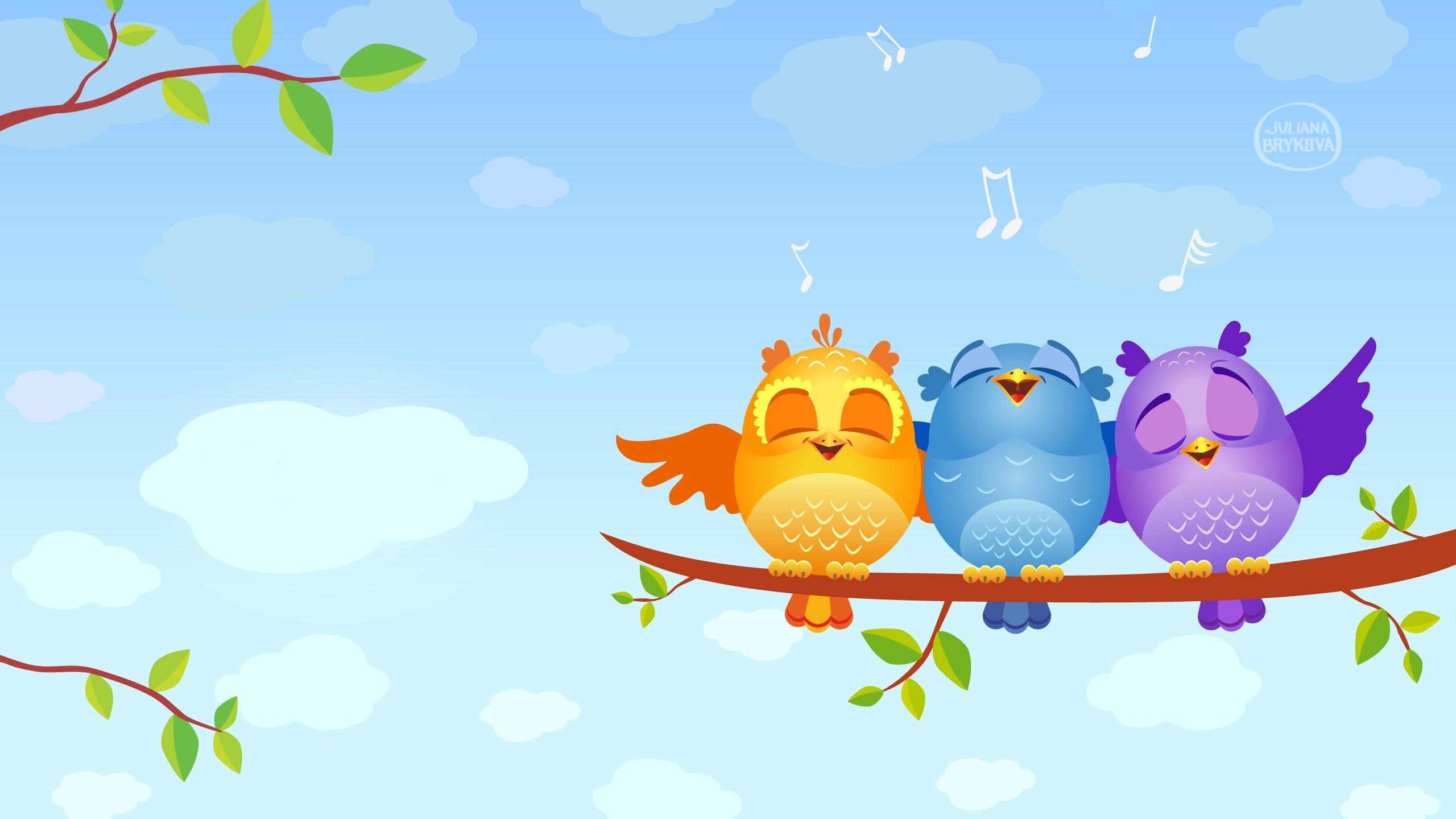 2560x1440 Singing Birds Wallpaper, Desktop