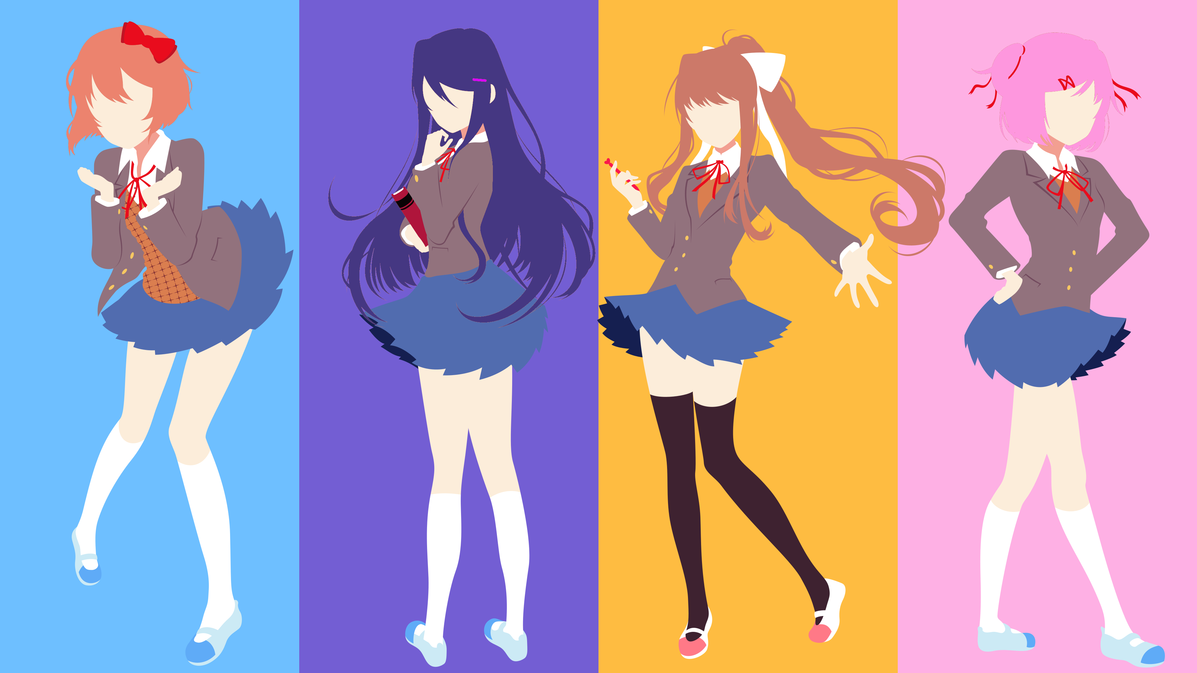 3840x2160 Doki Doki PC Wallpaper, Desktop