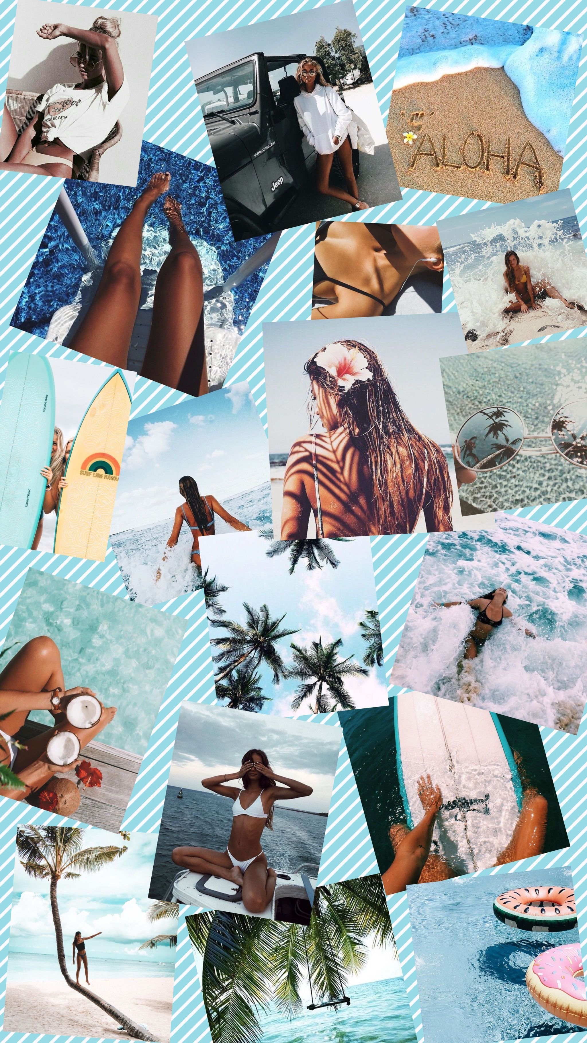 2050x3640 Beach Collage Wallpaper Free Beach Collage Background, Phone