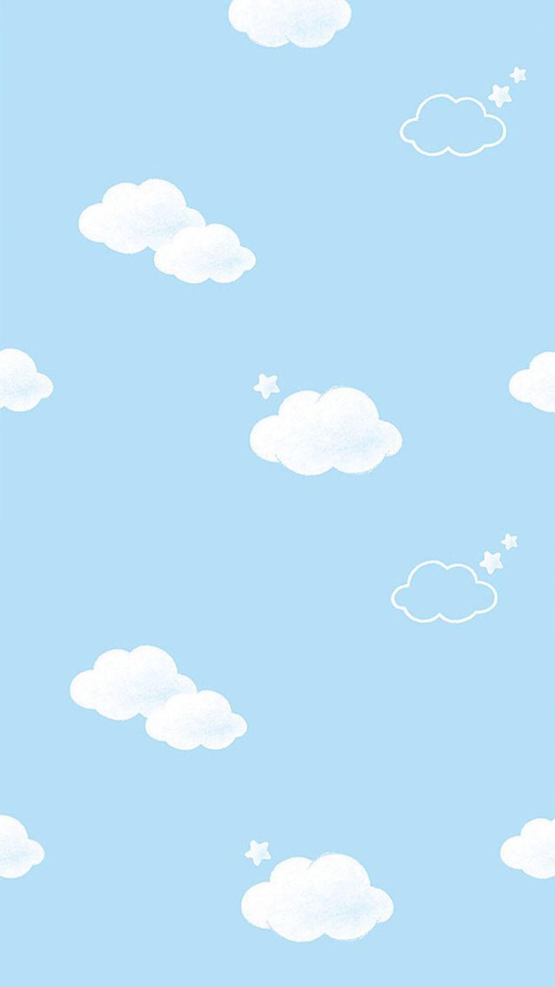 1080x1920 Cute Light Blue Wallpaper, Phone