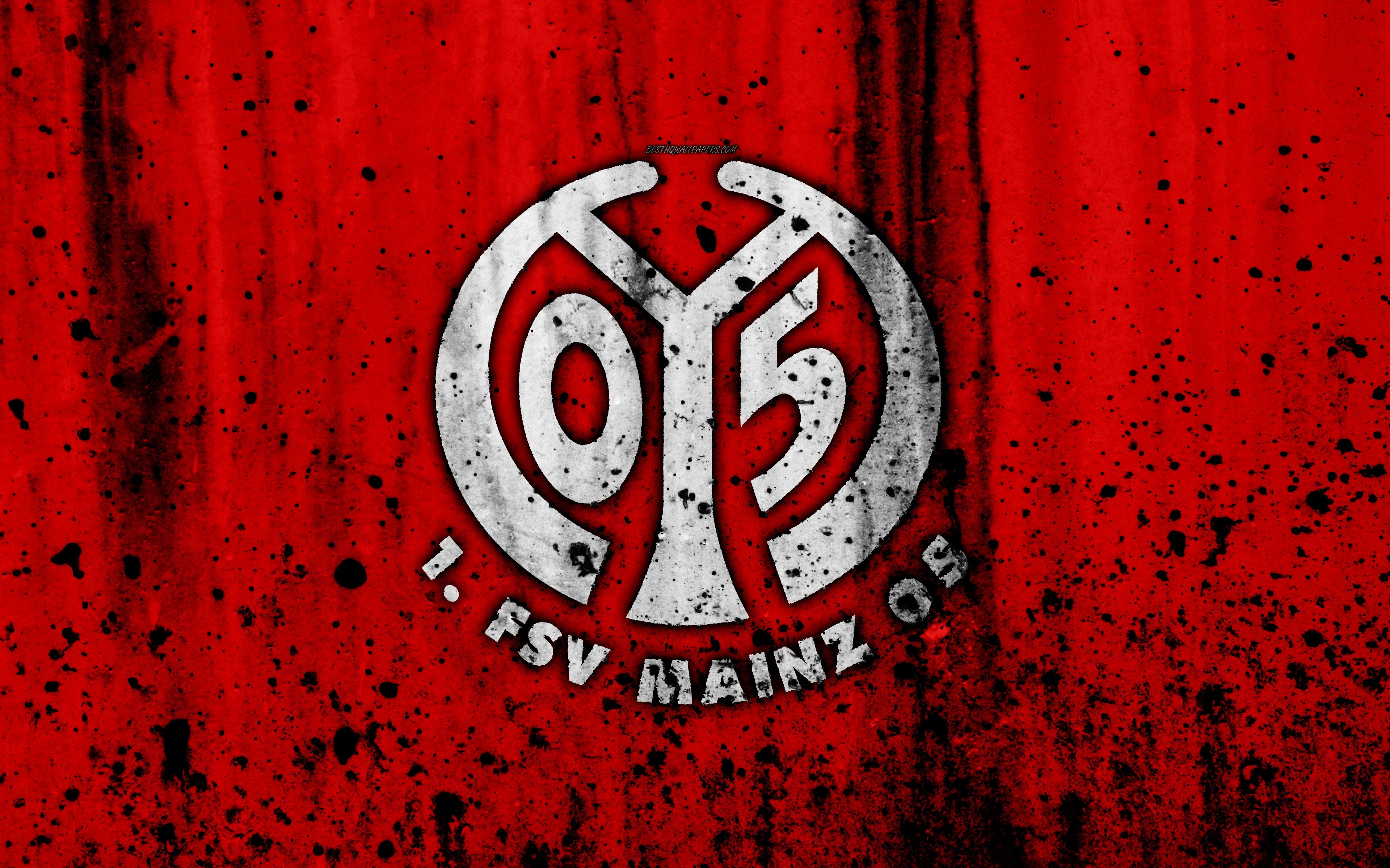 3840x2400 Free download Download wallpaper FC Mainz 05 4k logo Bundesliga, Desktop