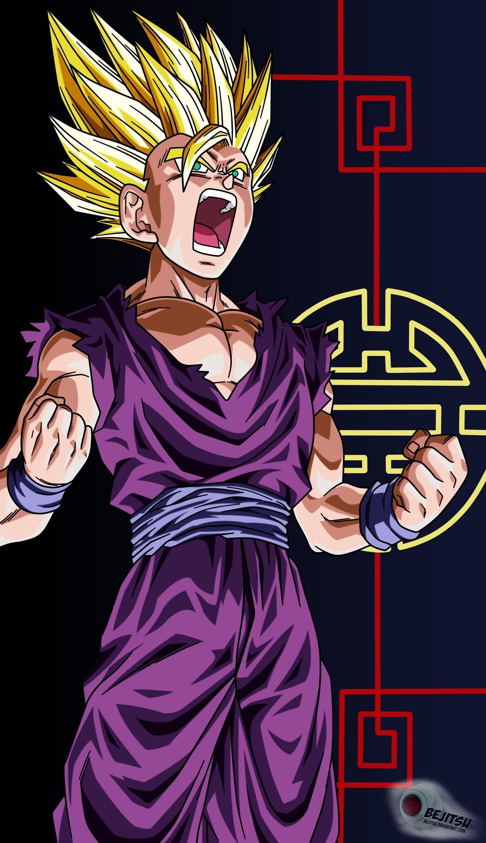 1600x2780 SSJ2 Gohan iPhone Wallpaper Free SSJ2 Gohan iPhone Background, Phone