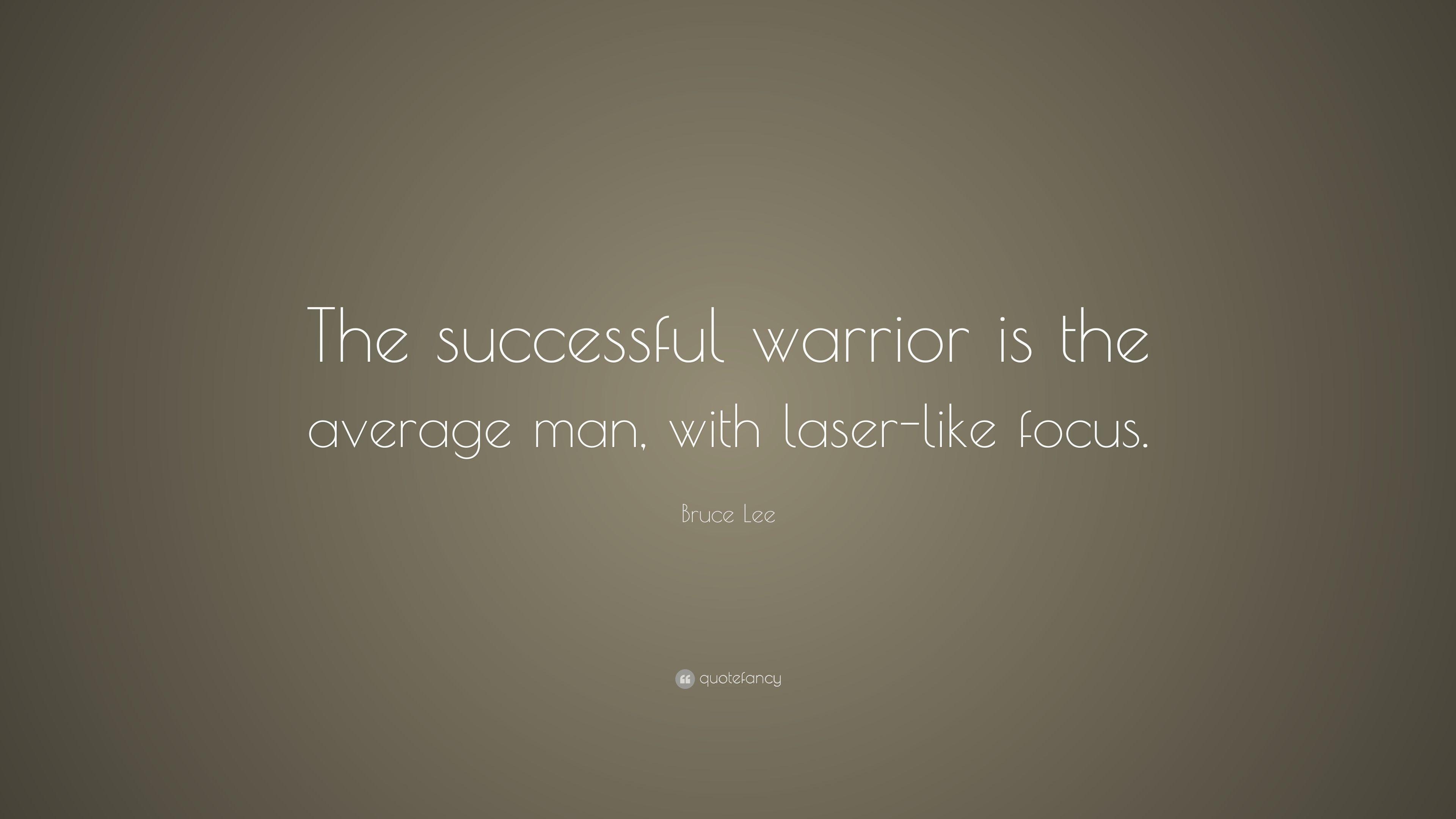 3840x2160 Bruce Lee Quote: “The successful warrior is the average man, Desktop