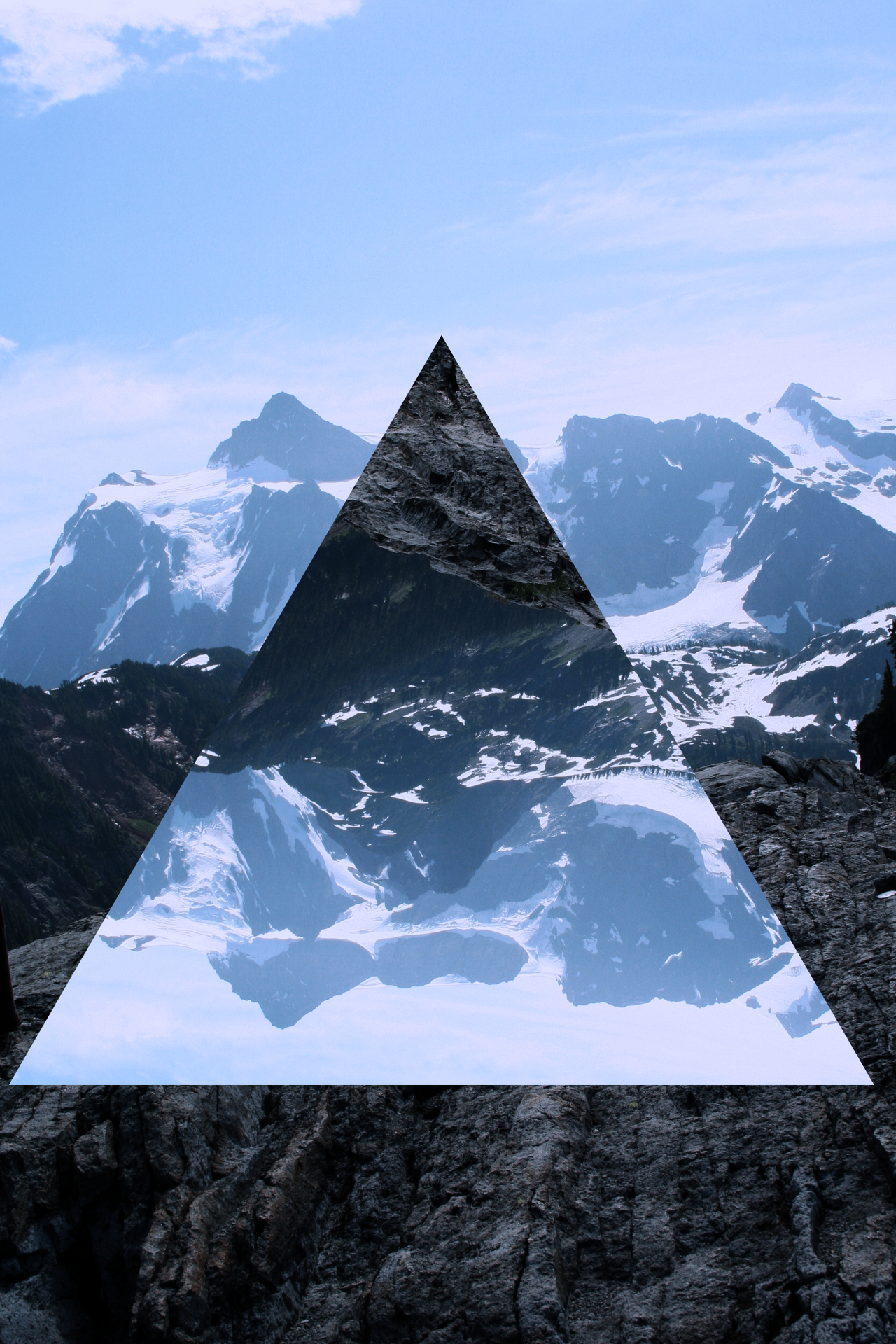 1280x1920 Triangles and other shapes, landscape. Geometric photography, Phone