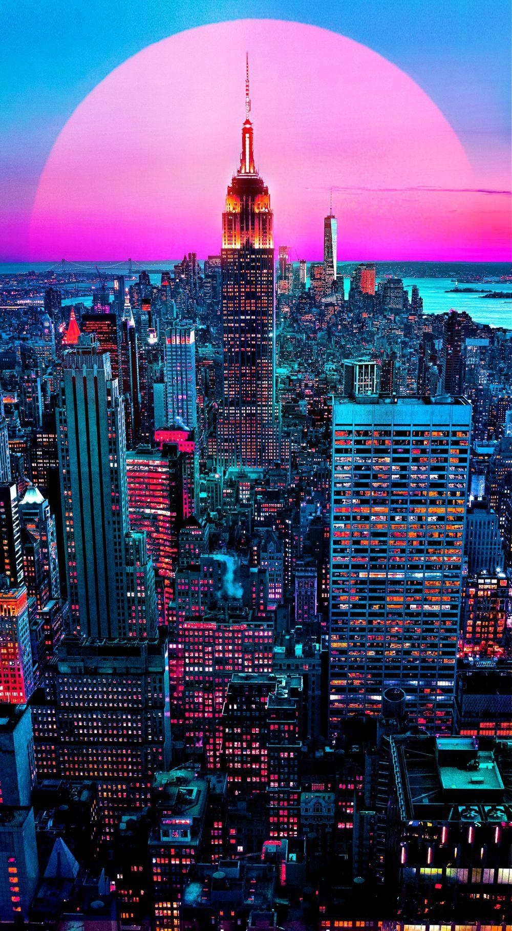 1000x1820 Neon City iPhone Wallpaper Free Neon City iPhone Background, Phone