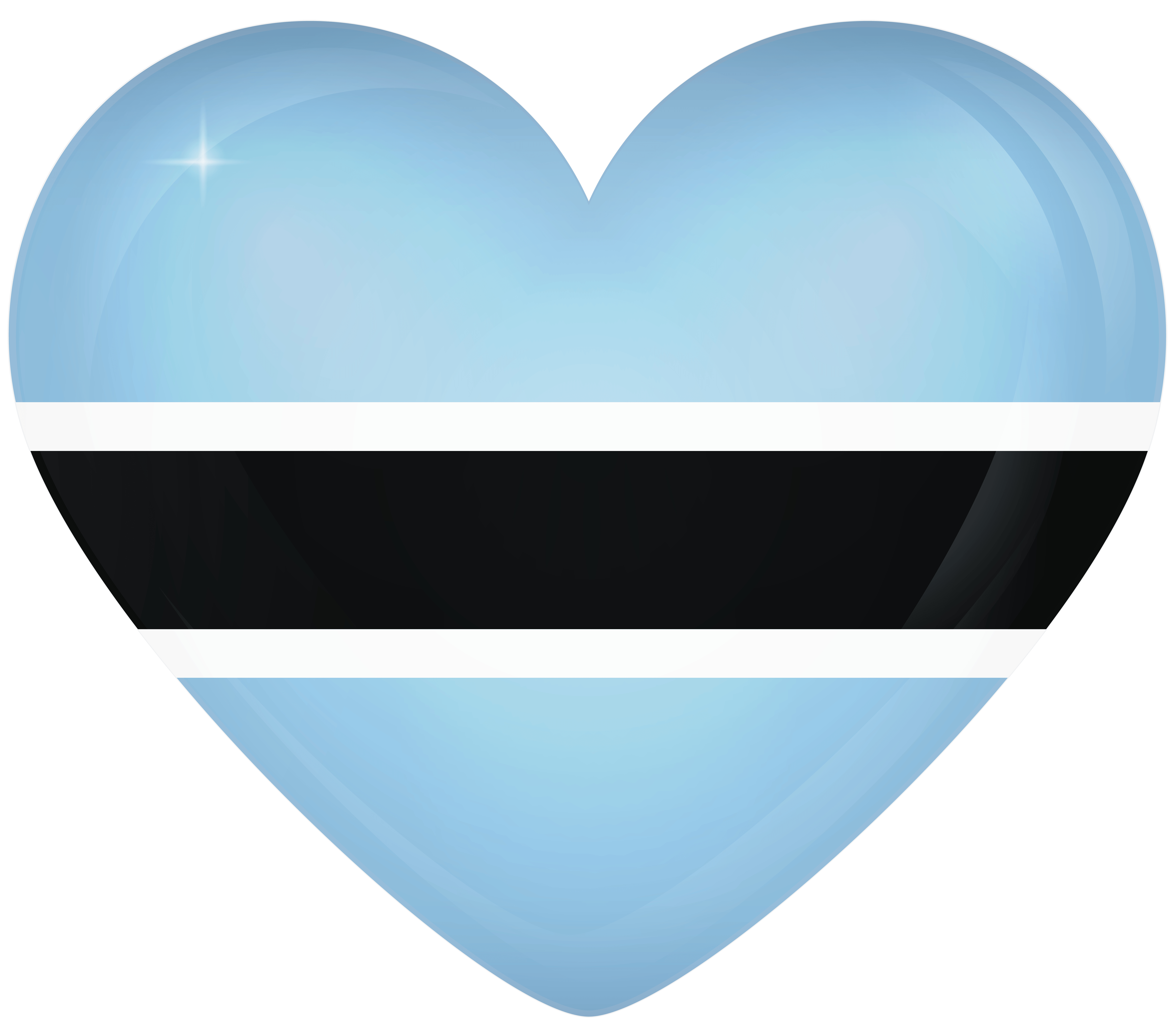 6000x5290 Botswana Large Heart Flag Quality, Desktop