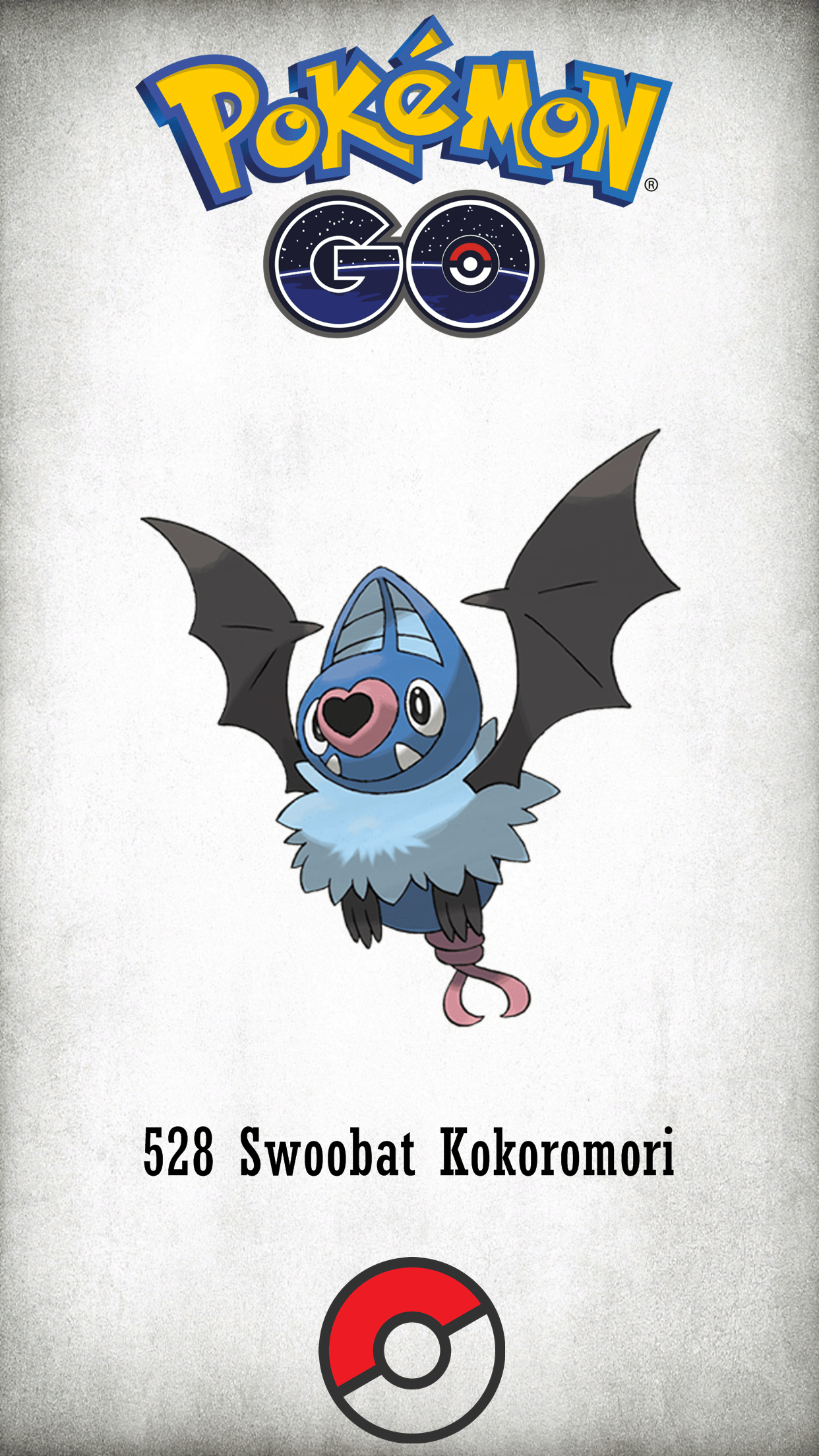 1250x2210 Character Swoobat Kokoromori, Phone