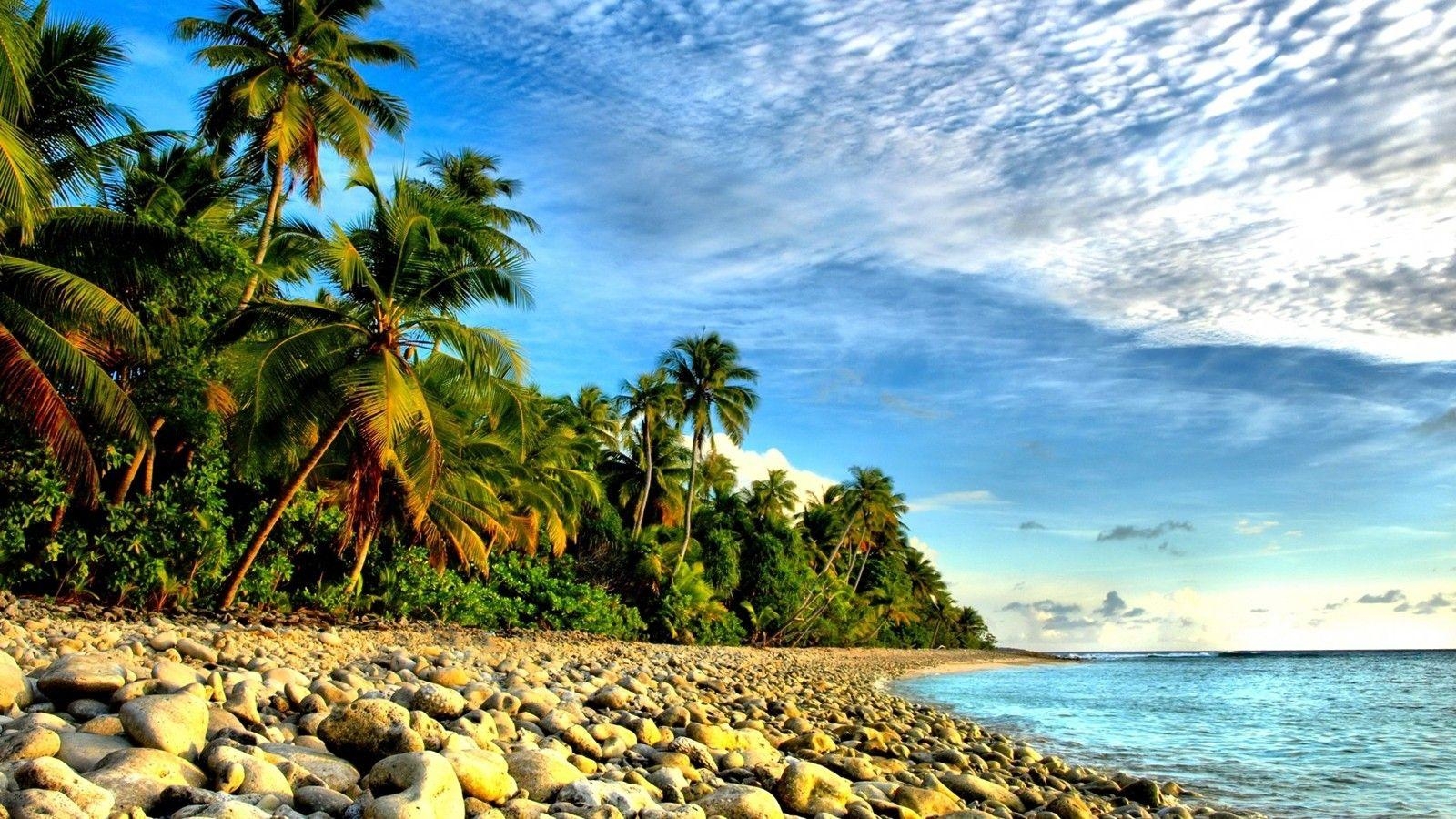 1600x900 Beach: Kwajalein Atoll Marshall Islands Clouds Paradise Water Sea, Desktop