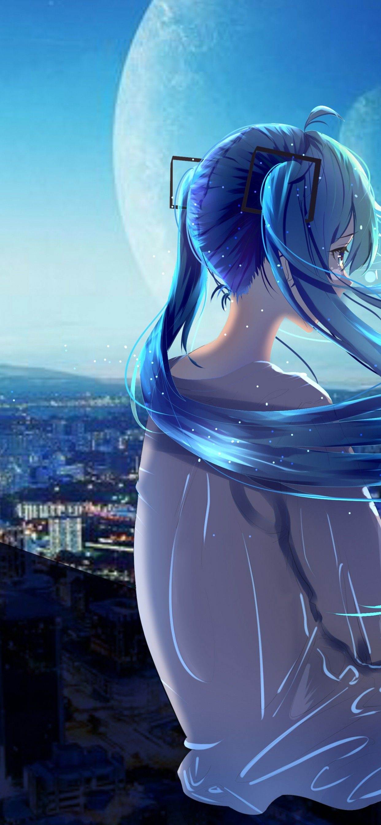 1250x2690 Anime girl 4K Wallpaper, Alone, Fantasy, 5K, Fantasy, Phone