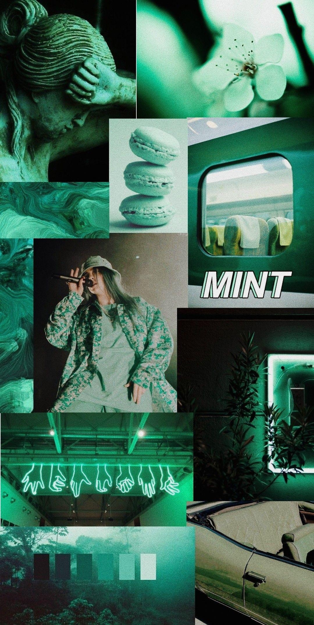 1080x2150 Dark mint color aesthetic wallpaper. Mint green aesthetic, Dark, Phone