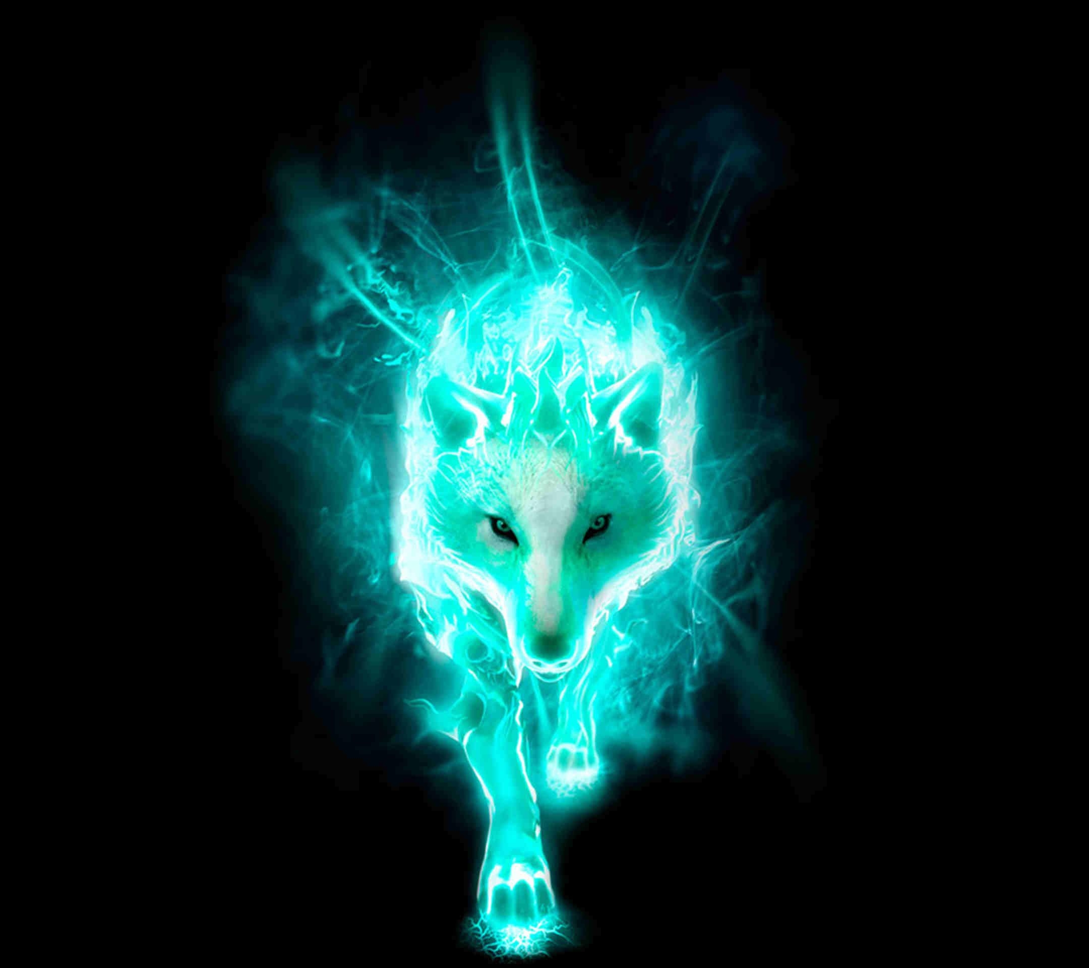 2160x1920 Cool Neon Wolves Wallpaper, Desktop