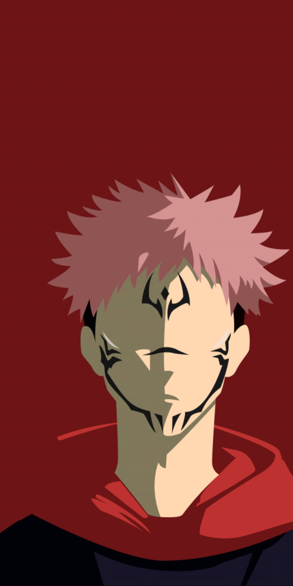 960x1920 Download Minimalist Yuji Jujutsu Kaisen, Phone