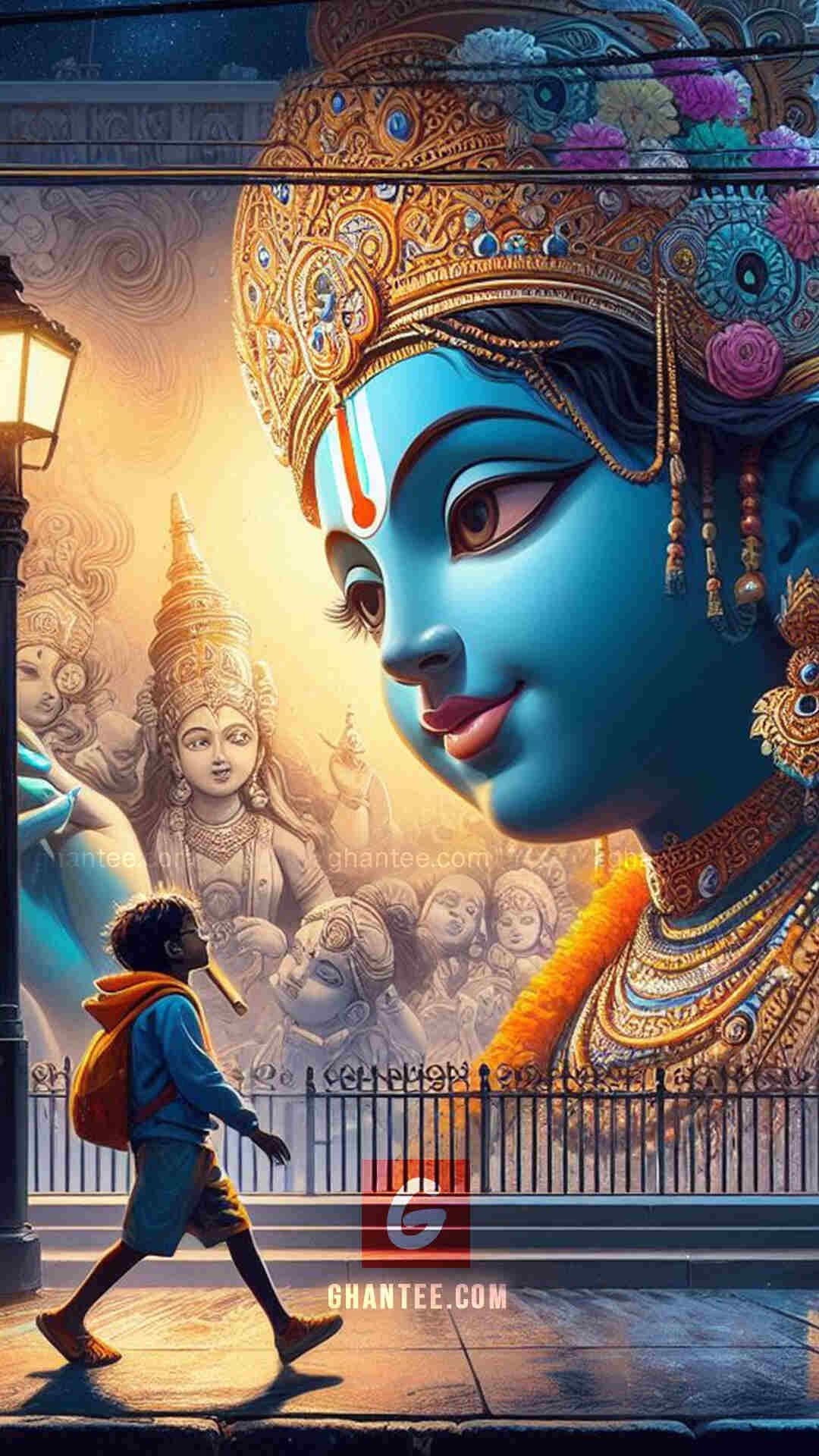 1080x1920 4k krishna iphone wallpaper, Phone