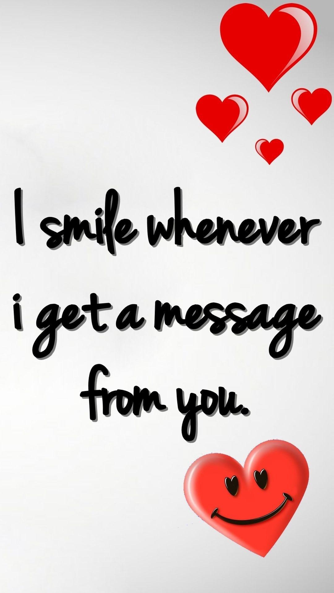 1080x1920 Smile Love Message Android wallpaper HD wallpaper, Phone