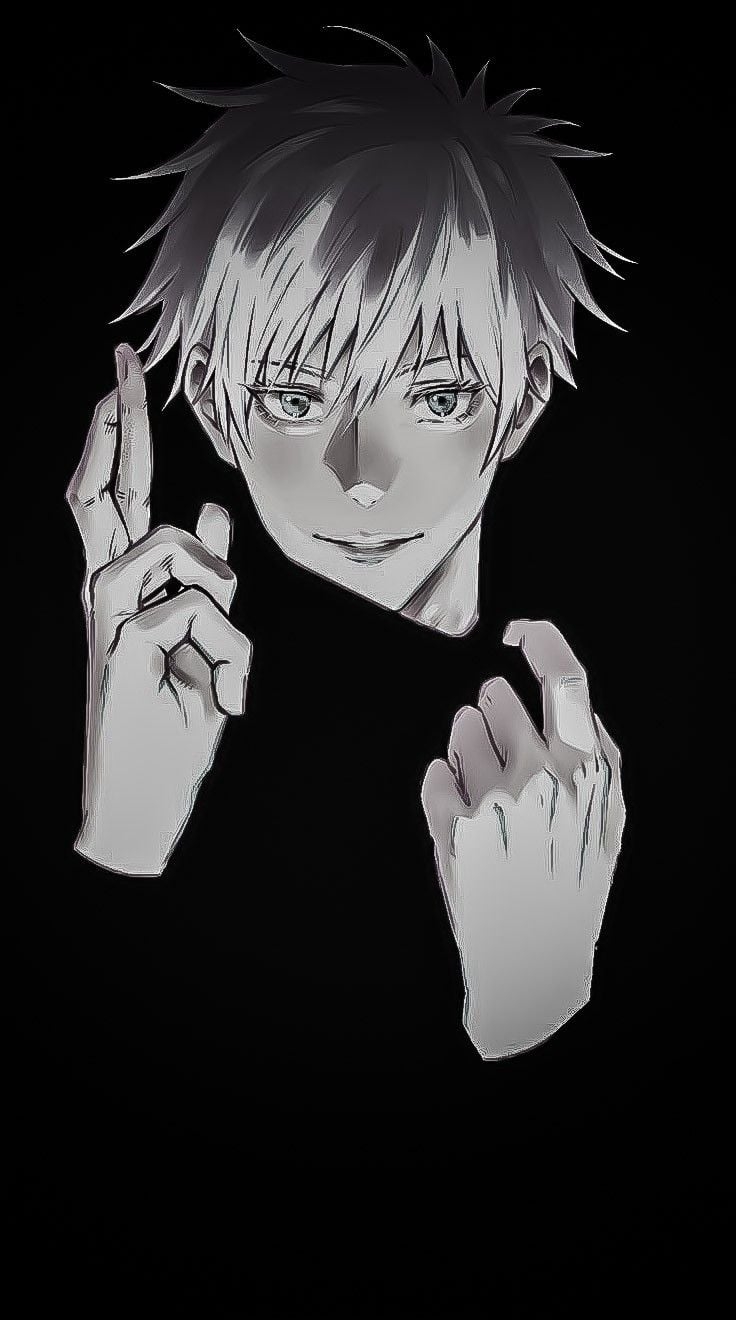 740x1320 Gojo satoru Black and white wallpaper. Jujutsu, Wallpaper anime, Gambar animasi kartun, Phone