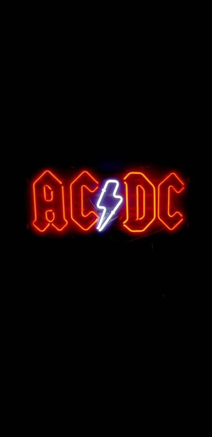 700x1440 Neon AC DC. Rock Band Posters, Band Wallpaper, Acdc, Phone