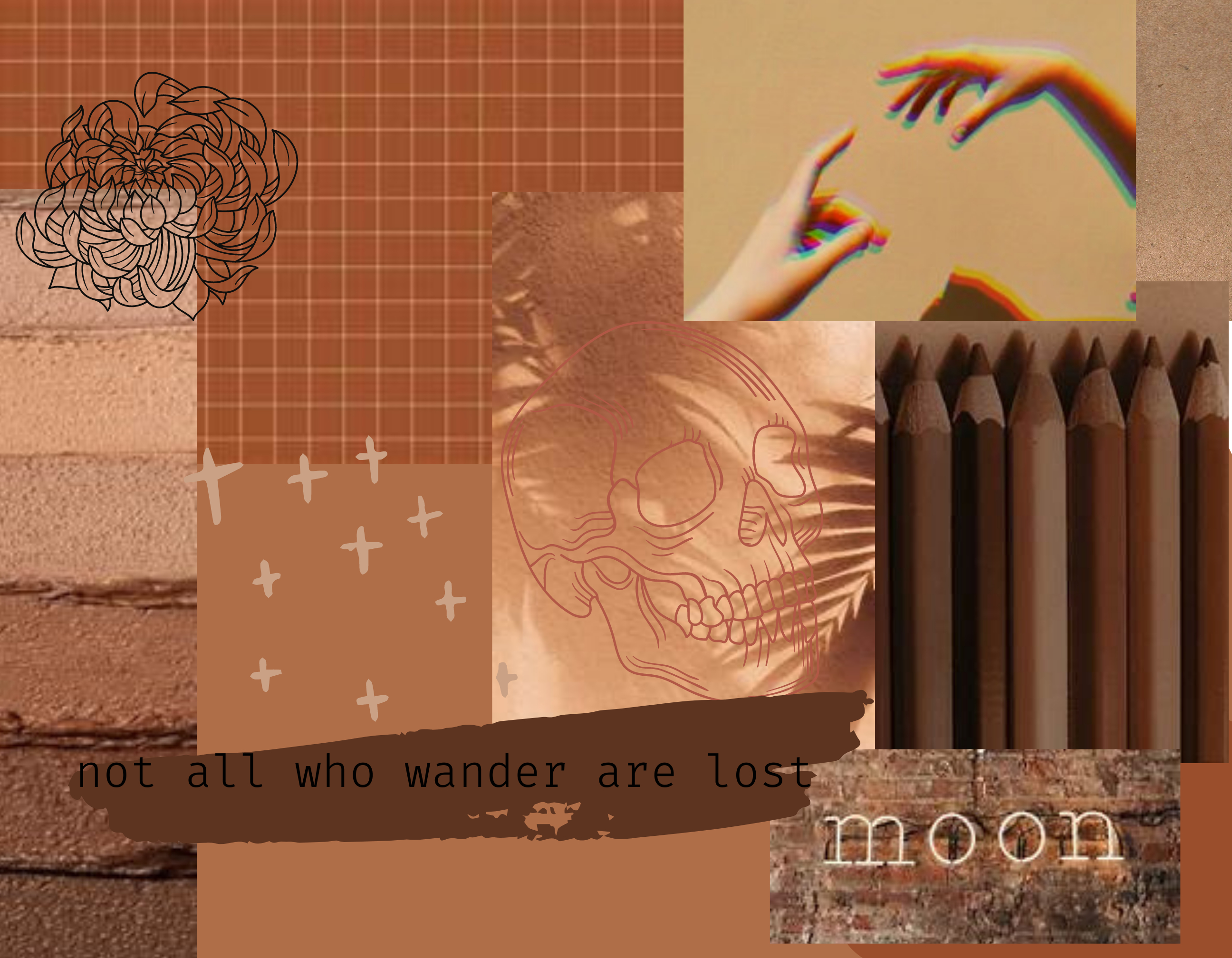 2600x2020 Aesthetic Collage (brown), Desktop