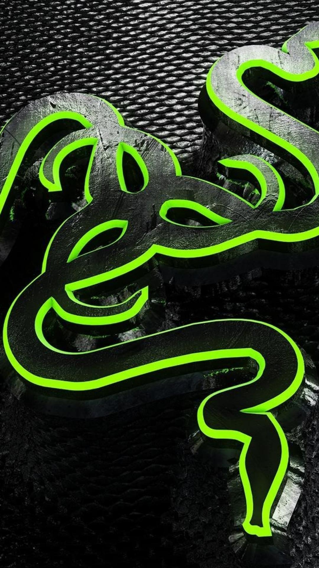 1080x1920 Razer green logos video games wallpaper, Phone