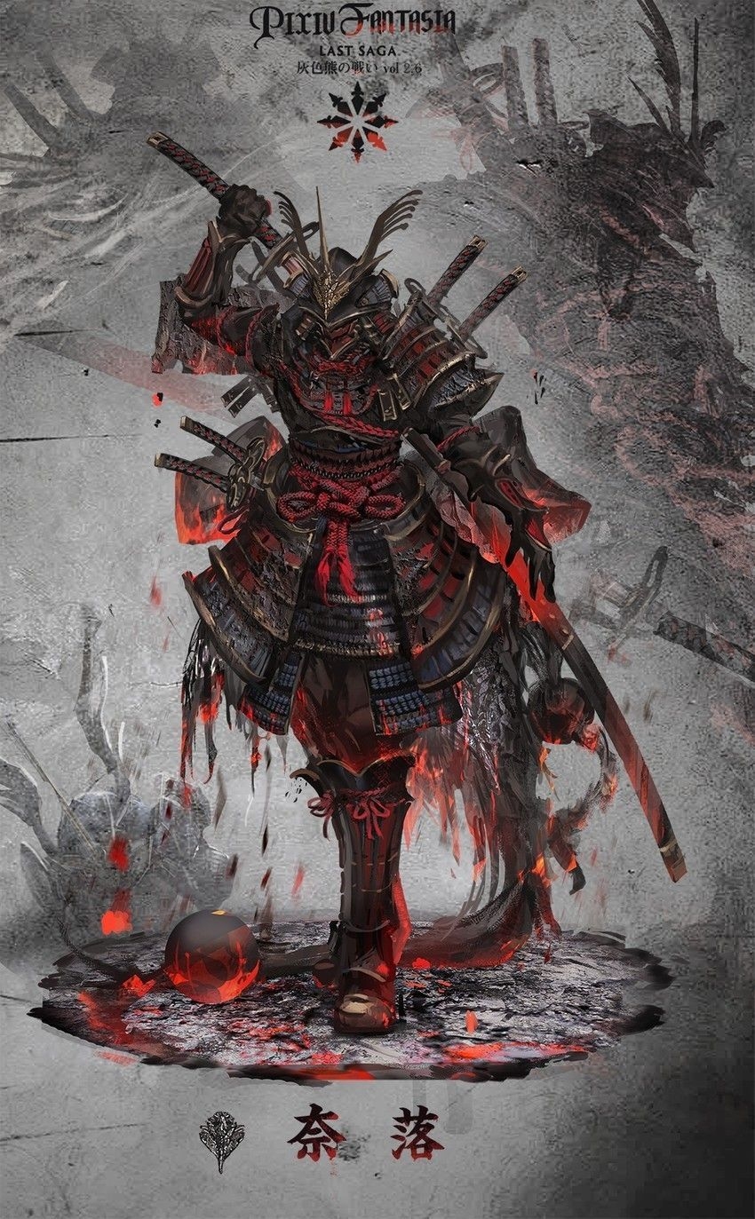 850x1380 Artwork Samurai Anime Wallpaper, Phone