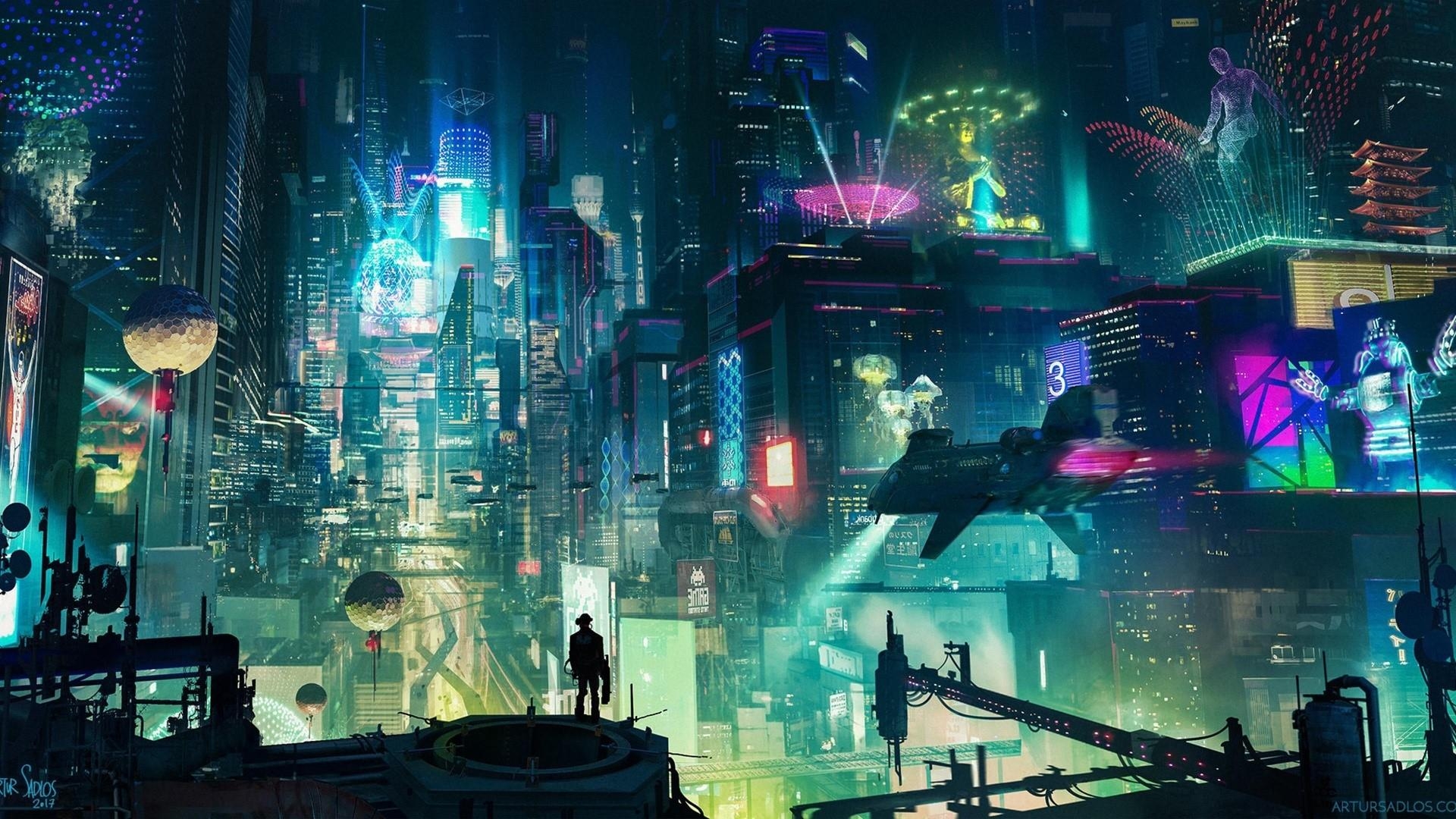 1920x1080 Cyberpunk City Wallpaper Free Cyberpunk City Background, Desktop