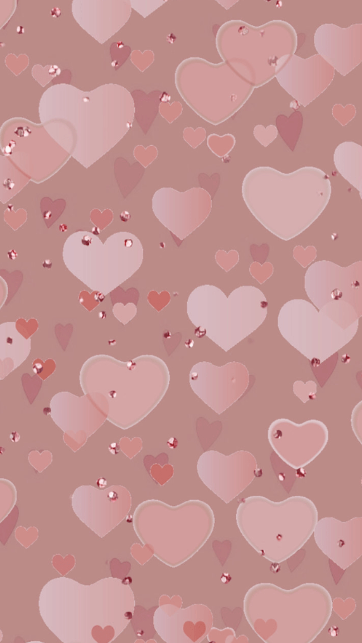 1250x2210 Cute Pink Heart Wallpaper, Phone