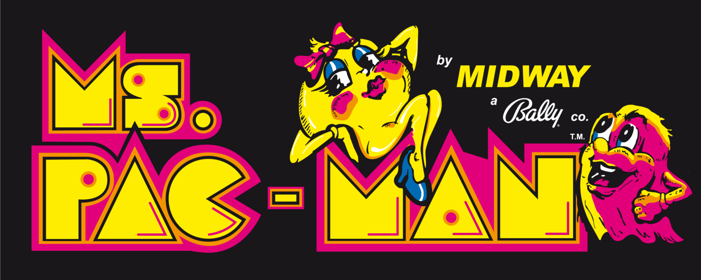 1420x570 Mrs pacman Logos, Dual Screen