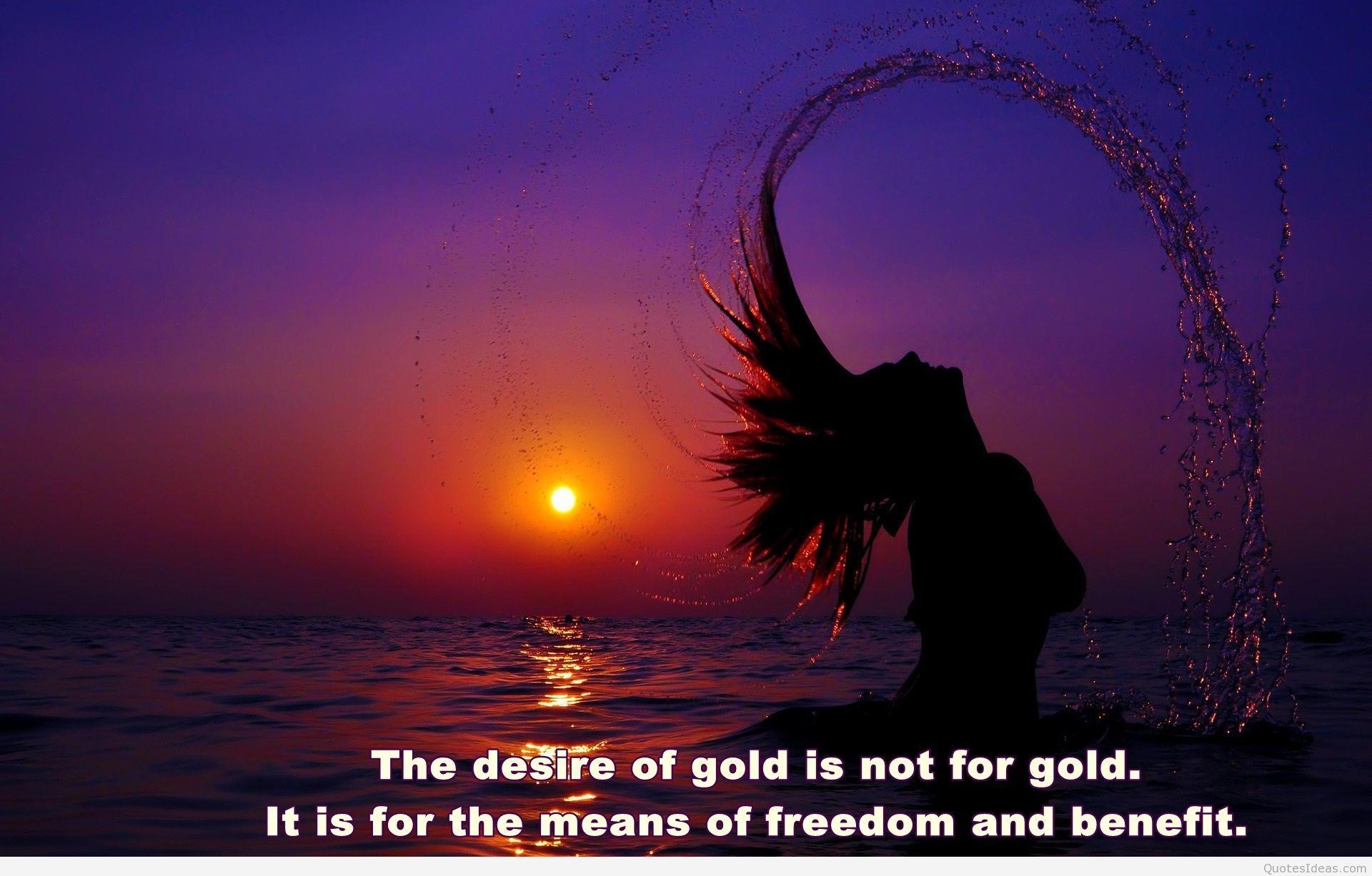 1920x1230 Sunset freedom wallpaper HD quote, Desktop