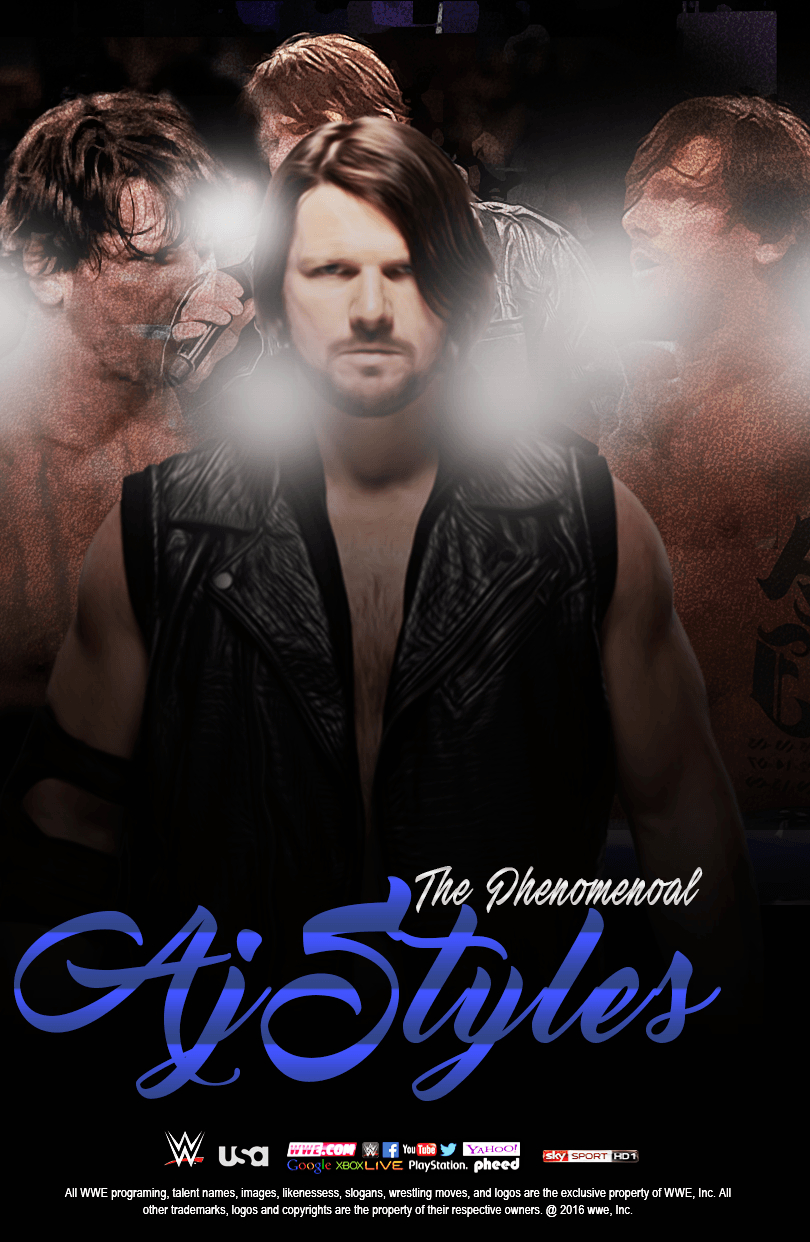 810x1250 AJ Styles WWE Poster 2016, Phone