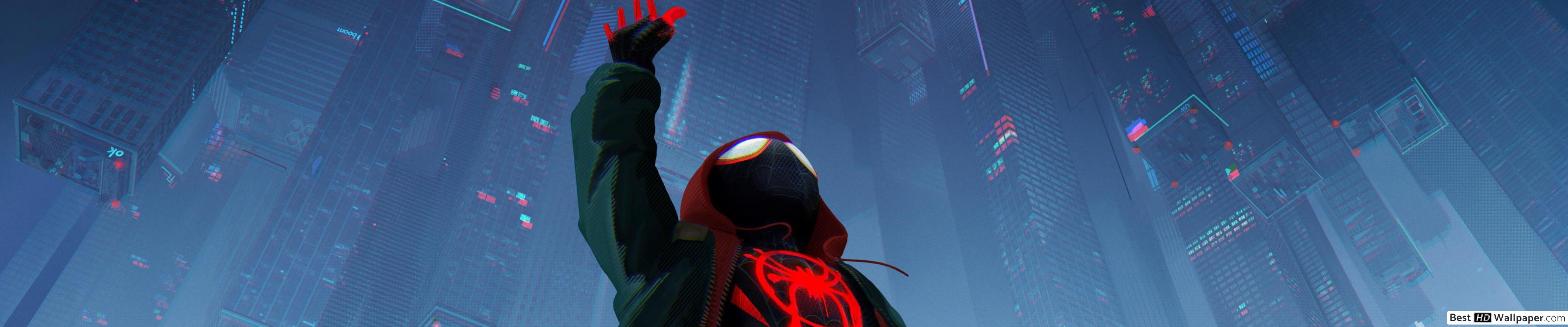 3840x800 Into The Spider Verse Wallpaper 1920x1080, Dual Screen