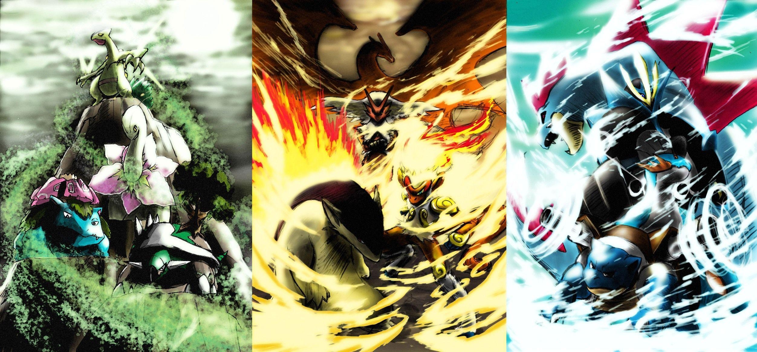 2510x1170 Typhlosion (Pokemon) HD Wallpaper, Dual Screen