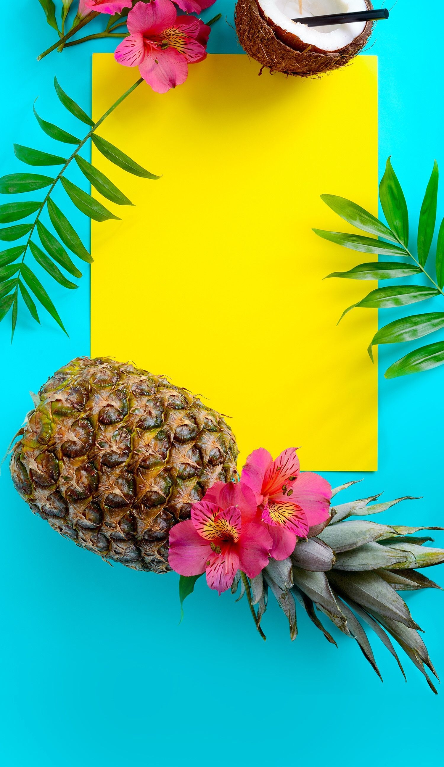 1500x2600 Summer Wallpaper, iPhone Wallpaper, Tropical, Fruit, Phone