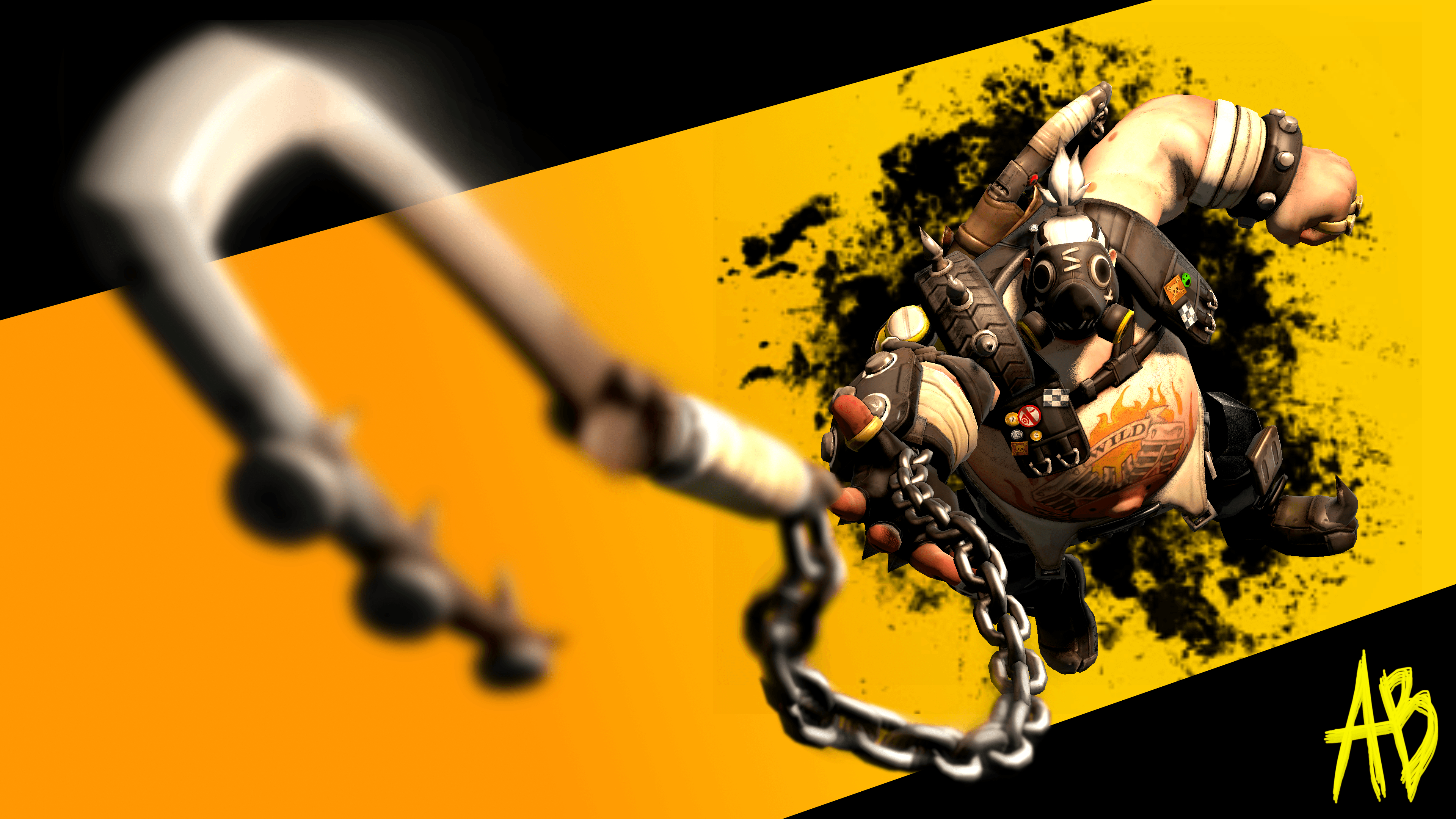 3840x2160 Wallpaper Roadhog, Overwatch, Chain Hook, Desktop