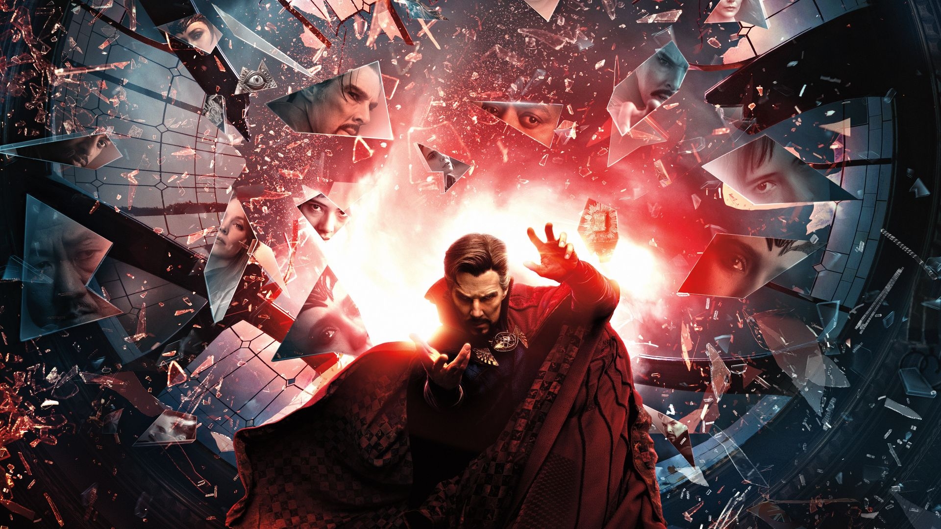 1920x1080 Doctor strange in the multiverse of madness, movie poster, 2022 wallpaper, HD image, picture, background, ee8132, Desktop