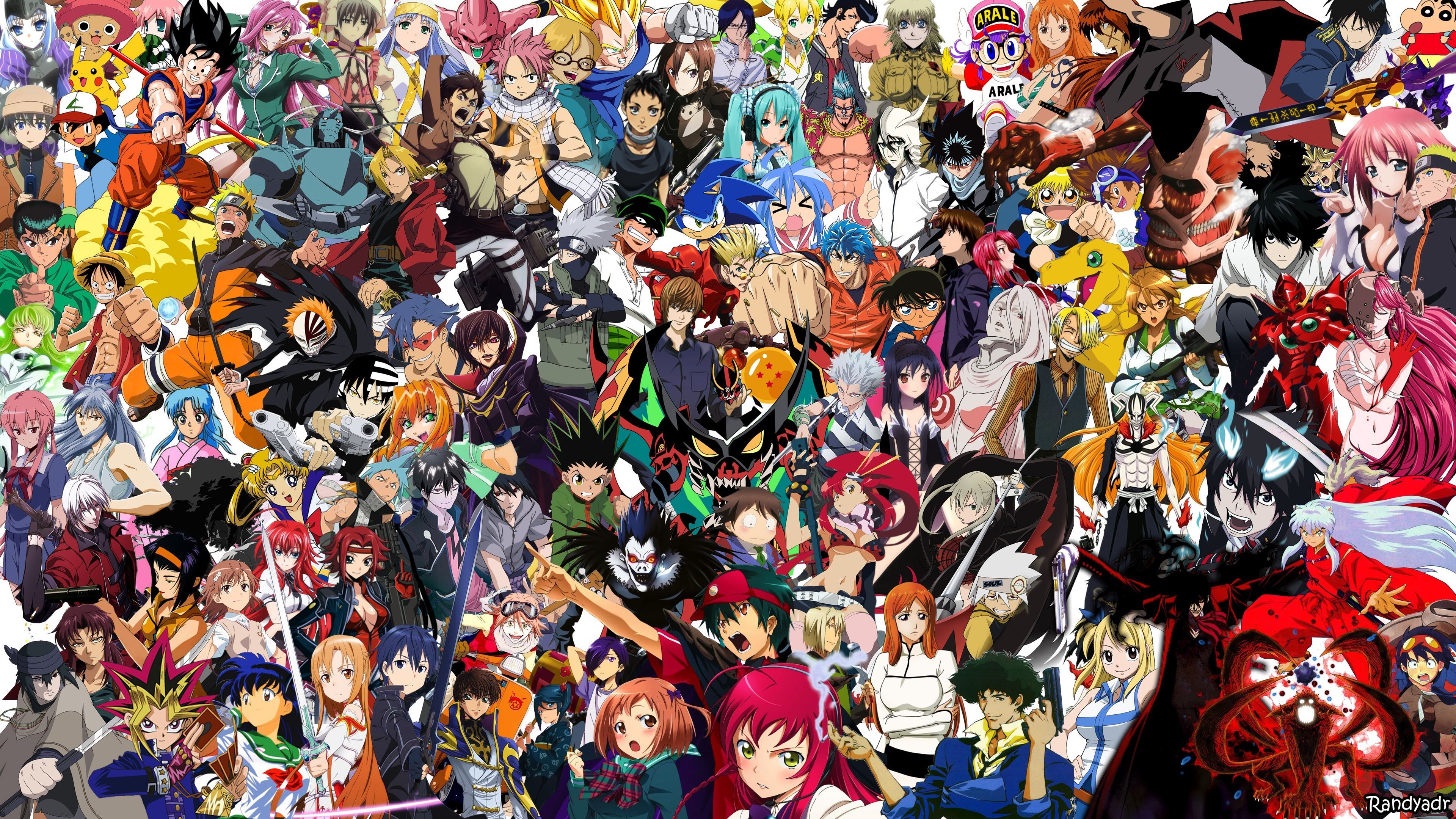 3840x2160 Anime Collage Wallpaper Free Anime Collage Background, Desktop