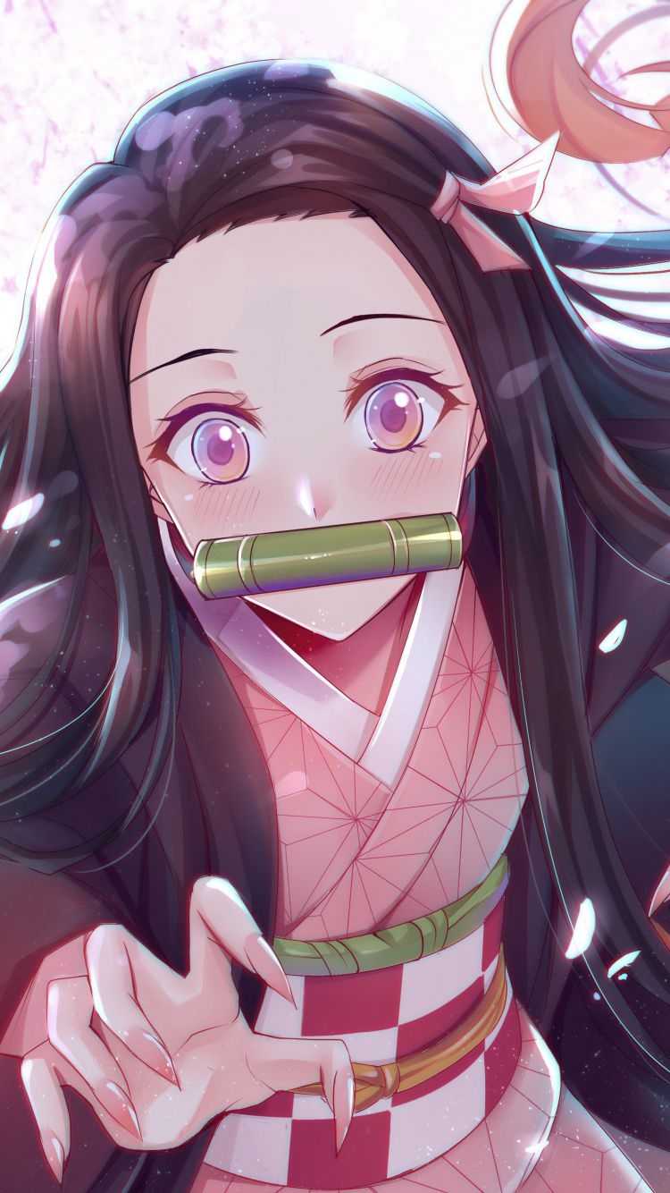 750x1340 Download Beautiful, anime girl, Kamado Nezuko wallpaper, 750x iphone iPhone 8, Phone