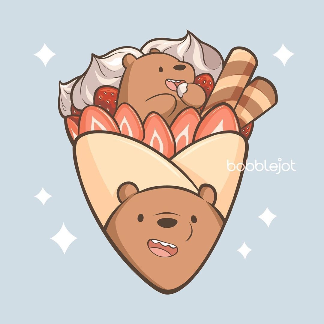 1080x1080 We Bare Bears Crepe series: Strawberry Grizz... Stay tuned, Phone