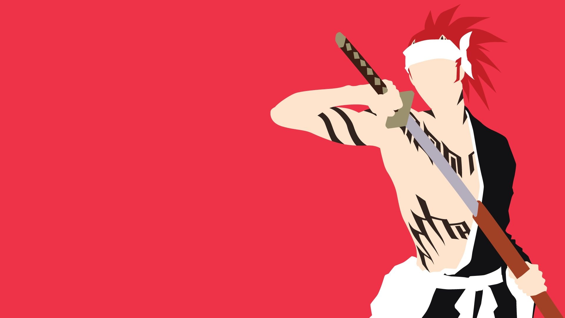 1920x1080 Abarai Renji Bleach Minimalistic Wallpaper by matsumayu. Daily Anime Art, Desktop