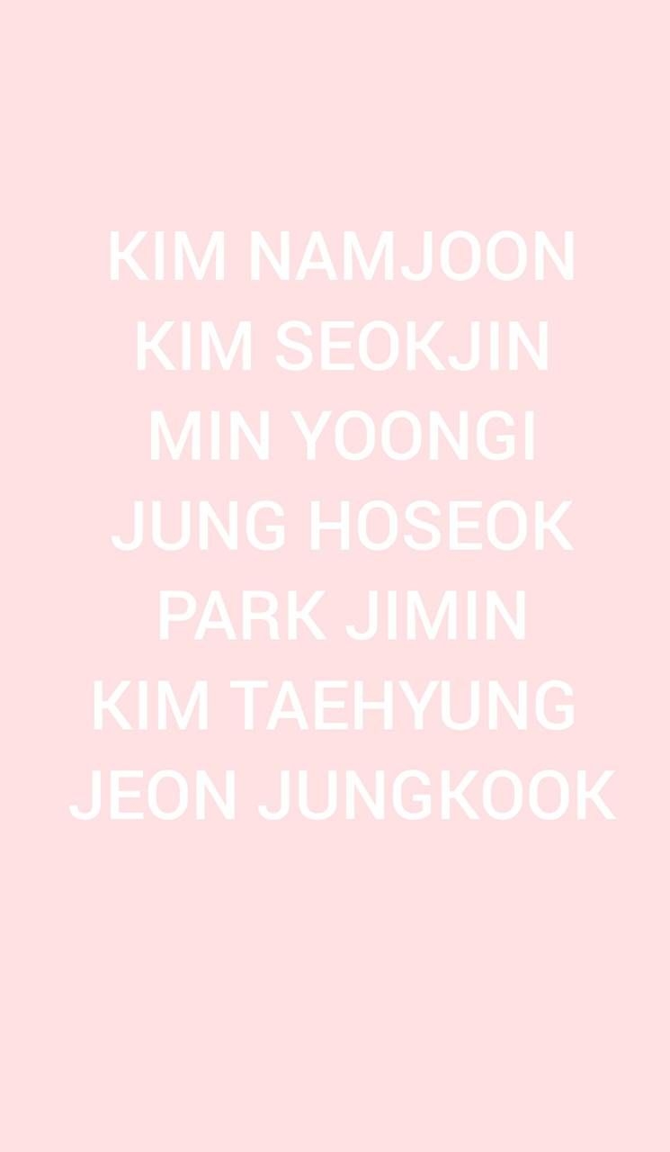 750x1280 Bts names wallpaper, Phone