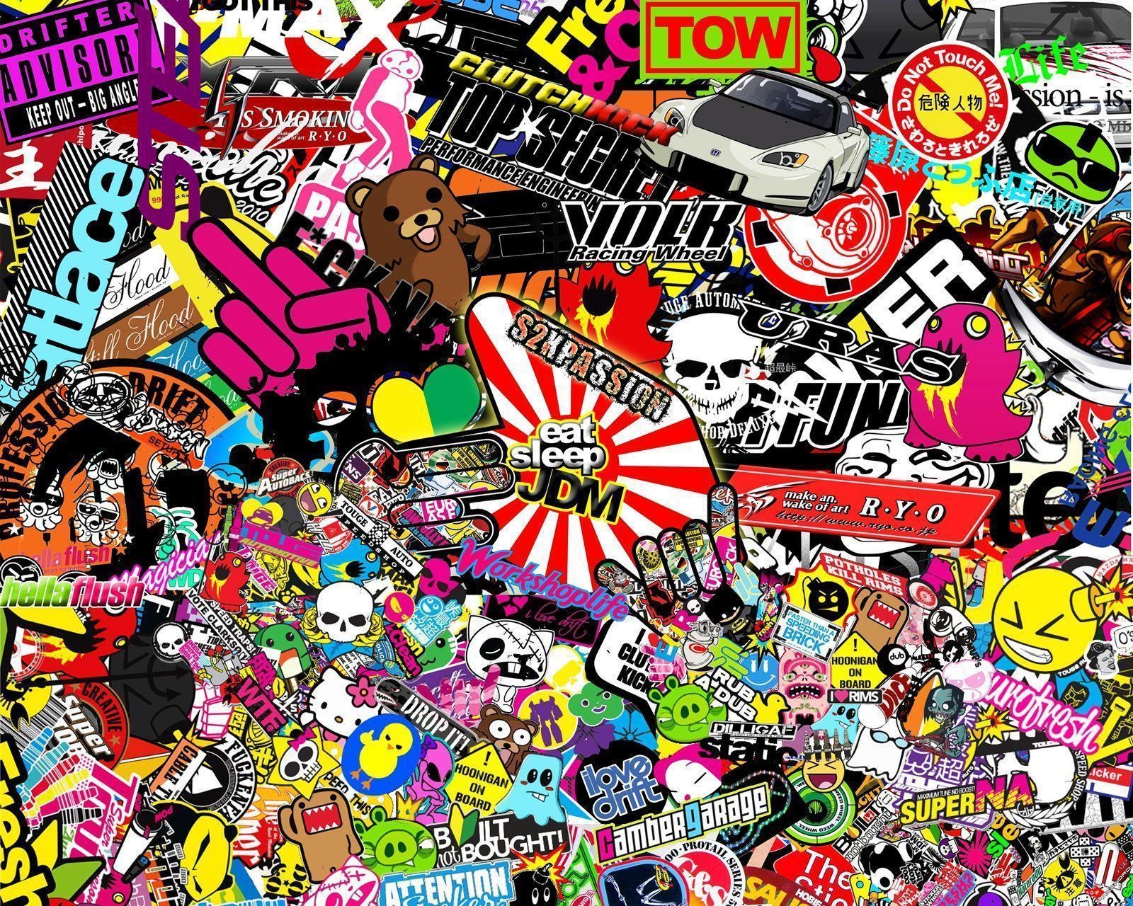 1600x1280 Sticker Bomb Wallpaper, Desktop