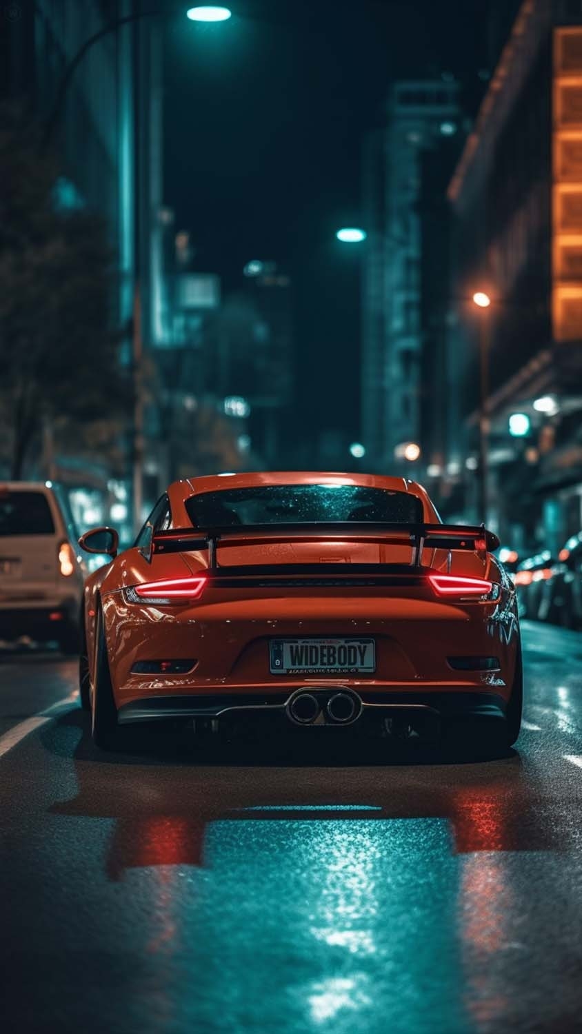 850x1500 Porsche City Night iPhone Wallpaper HD, Phone