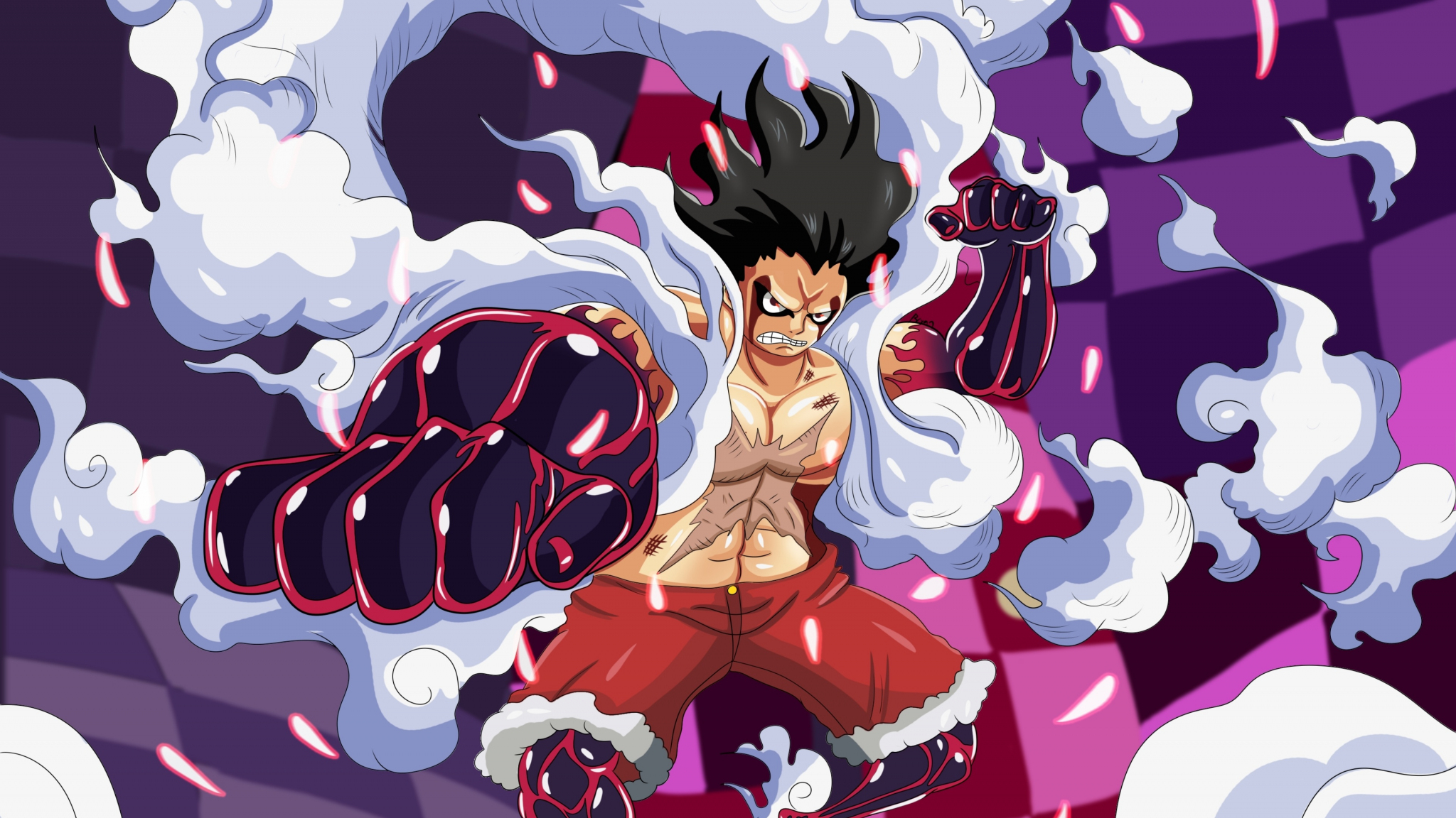 2050x1160 Download artwork, one piece, monkey d. luffy  wallpaper, dual wide  HD image, background, 10090, Desktop