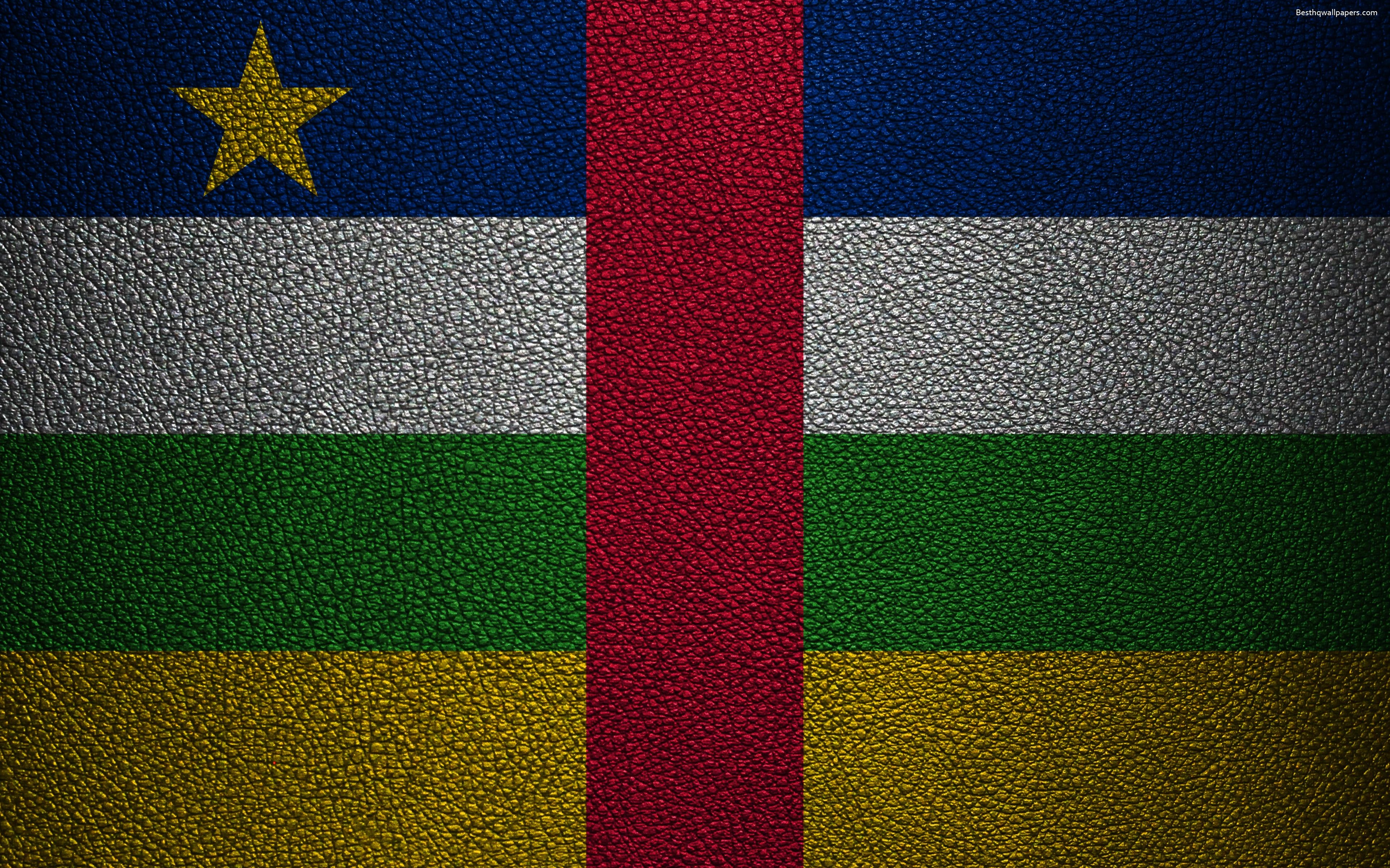 3840x2400 Download wallpaper Flag of Central African Republic, Africa, 4K, Desktop